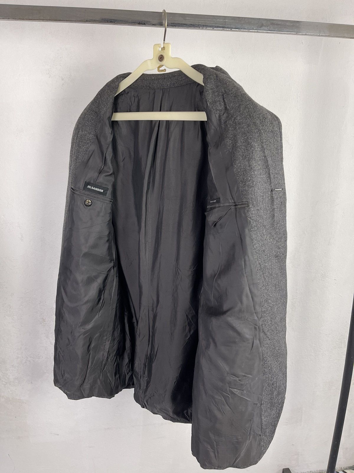 Jil Sander Raf Simons Tailor Made Jill Sander Grey Wool Coat Size 50R - 4 Thumbnail