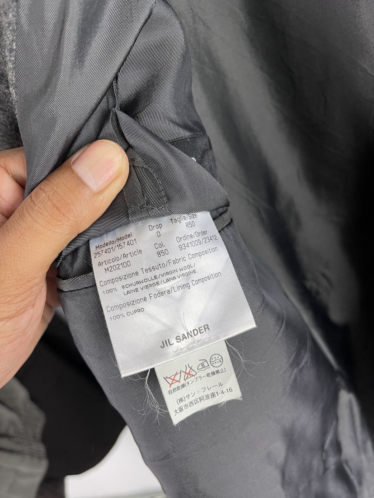 Jil Sander Raf Simons Tailor Made Jill Sander Grey Wool Coat Size 50R - 6 Thumbnail