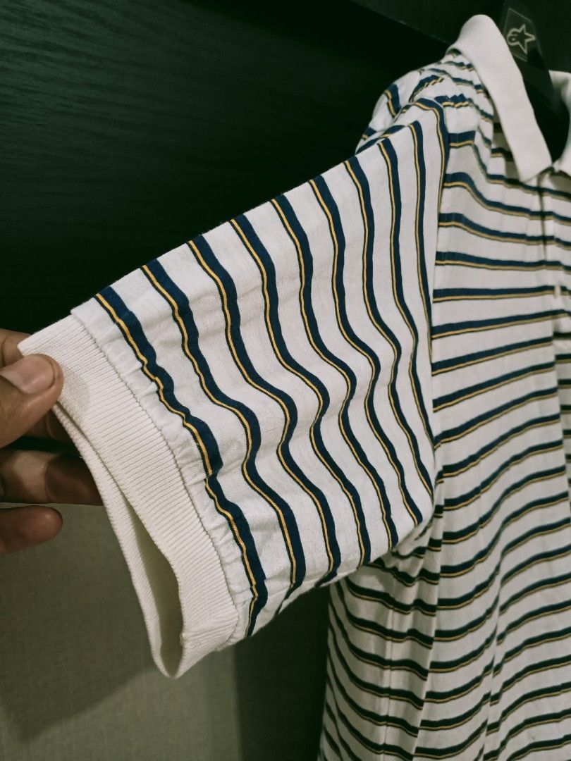 Yves Saint Laurent Vintage YSL Striped Polo Shirt Made in Japan (L) Size US L / EU 52-54 / 3 - 5 Thumbnail