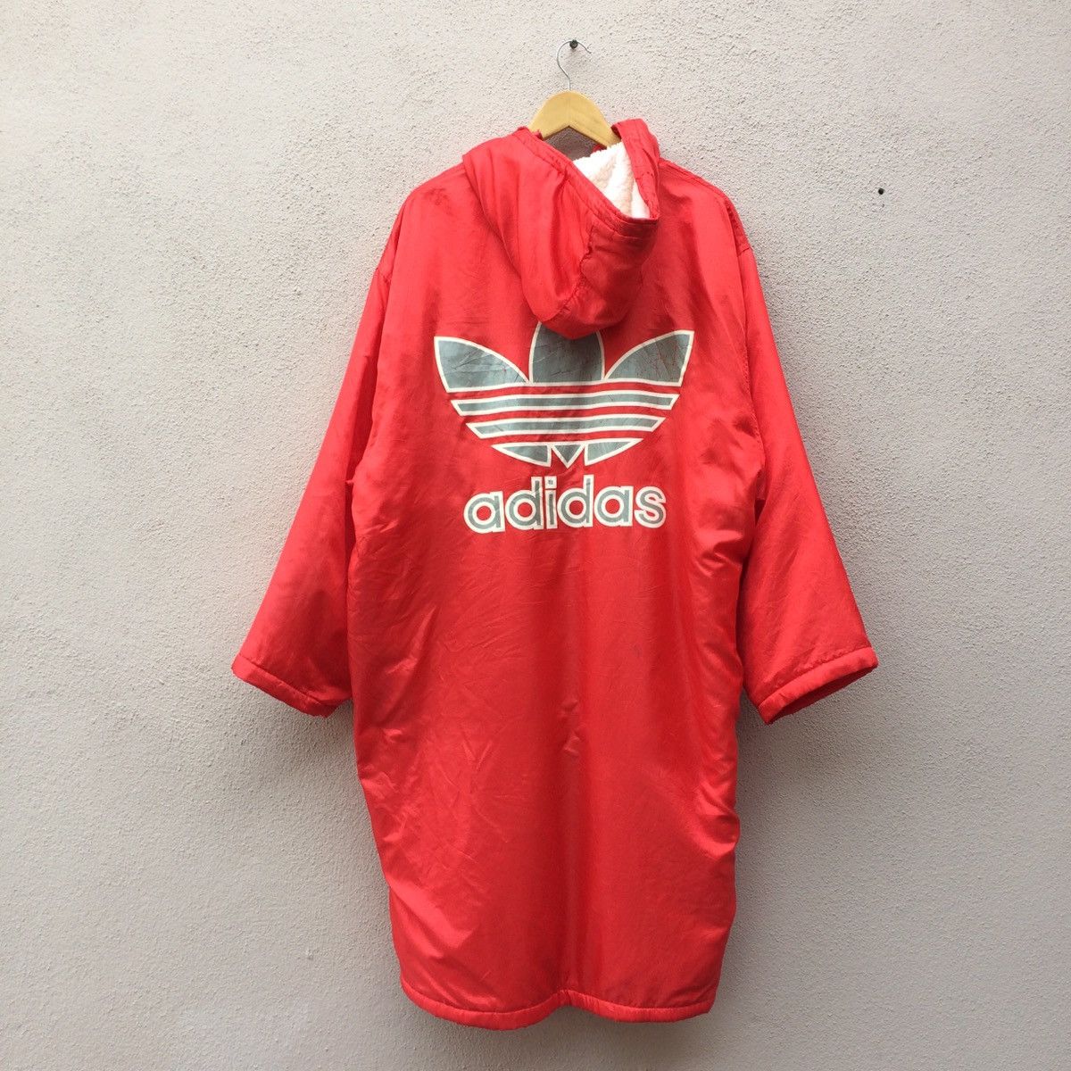 Vintage Adidas Big Logo baggy hiphop sherpa linen