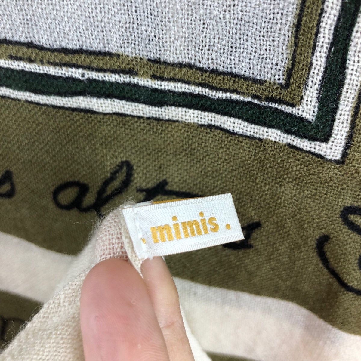 Vintage Vintage MIMIS. Scarves Muffler Art Logo Size ONE SIZE - 4 Thumbnail