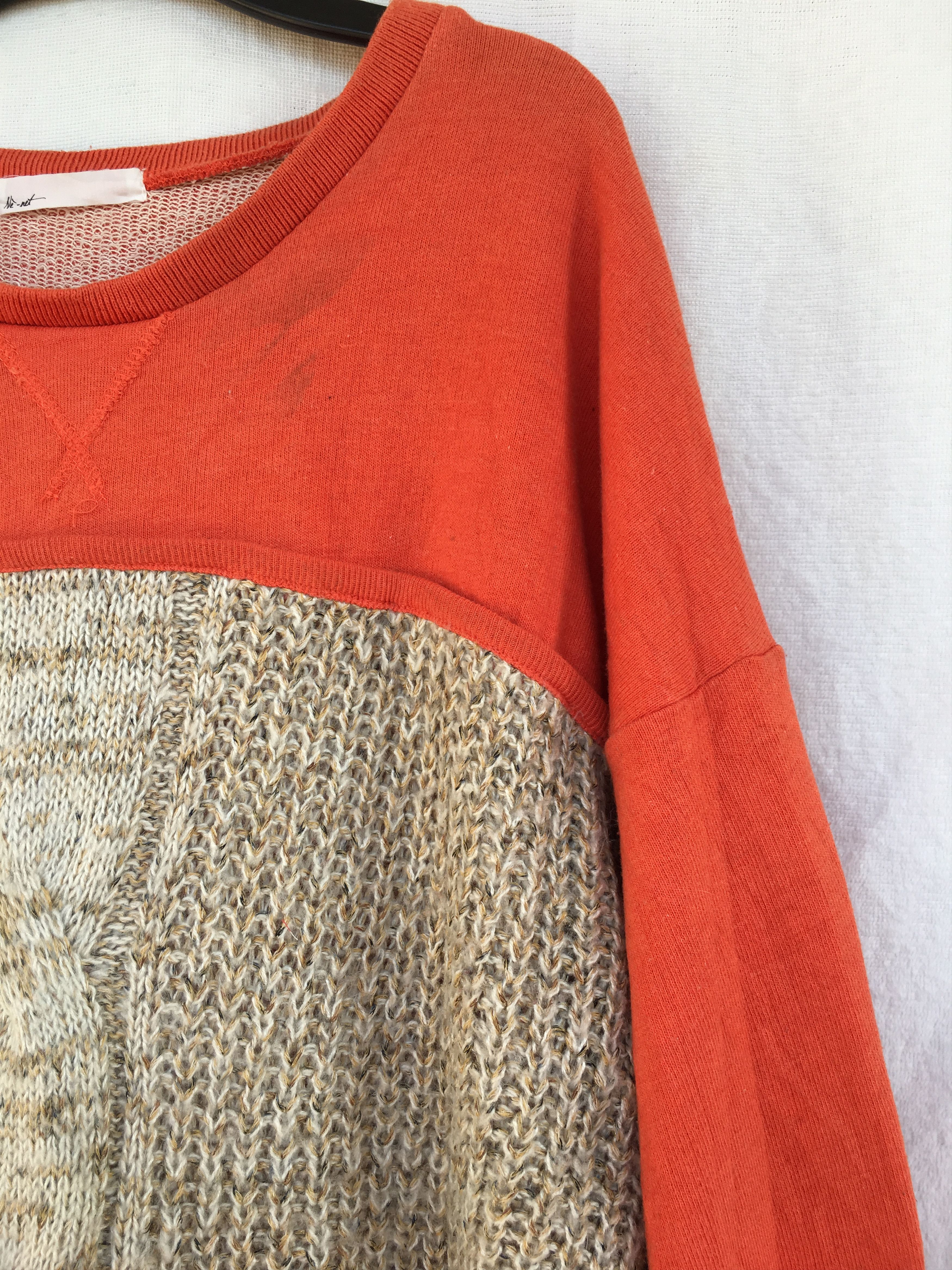 Issey Miyake ne-net orange sweater Size US L / EU 52-54 / 3 - 3 Thumbnail