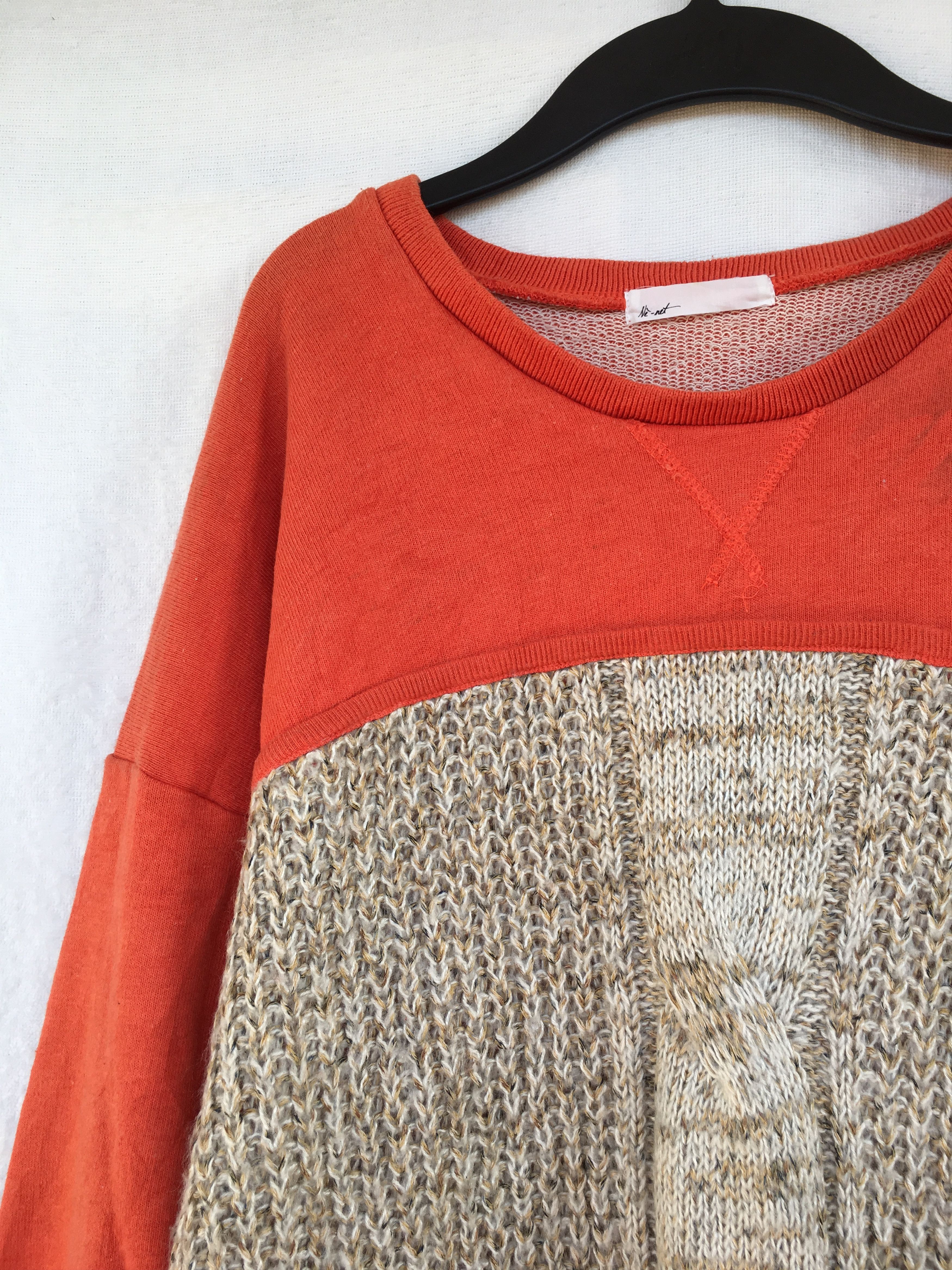 Issey Miyake ne-net orange sweater Size US L / EU 52-54 / 3 - 5 Thumbnail