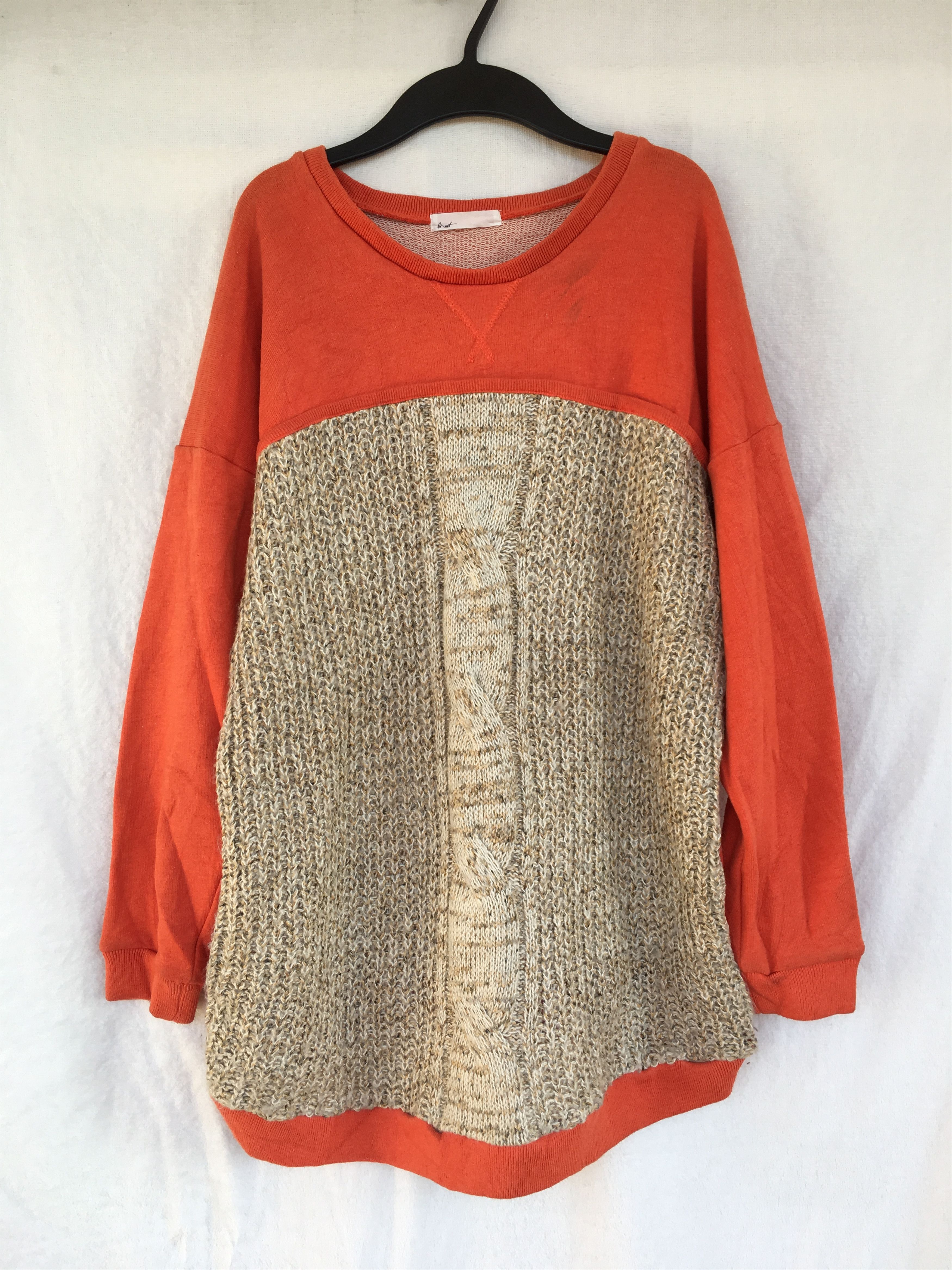 Issey Miyake ne-net orange sweater Size US L / EU 52-54 / 3 - 1 Thumbnail