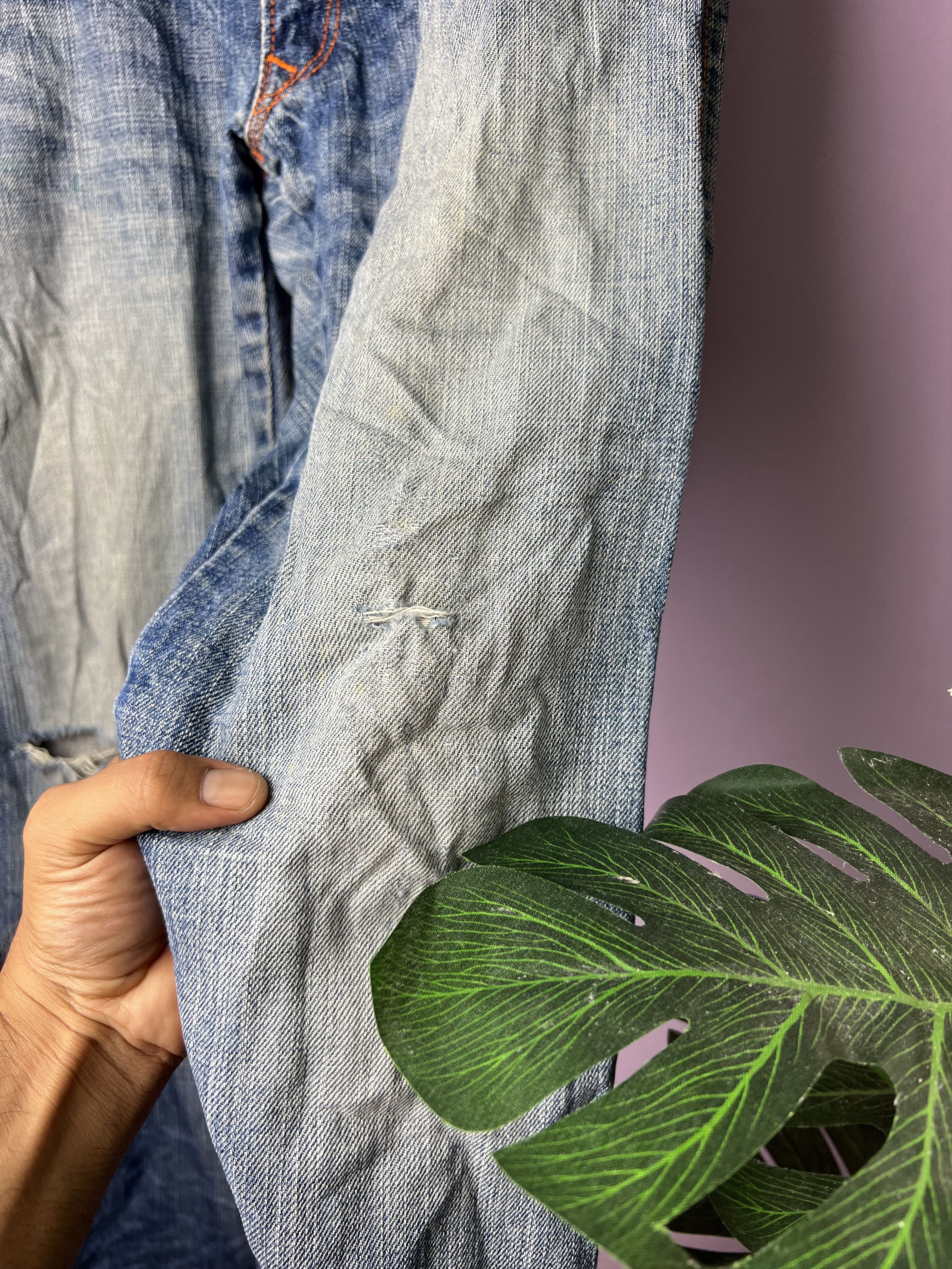 Japanese Brand 🔥Vintage Blue Way Union Made Distressed Denim Size US 36 / EU 52 - 13 Thumbnail