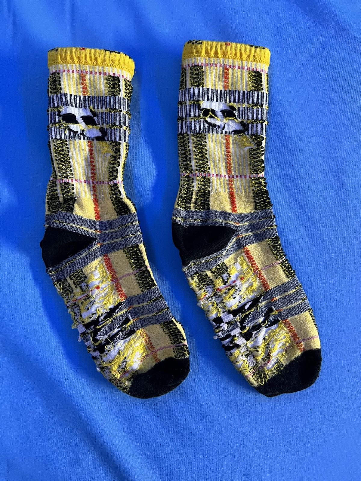 Palace Palace Yellow Plaid Crew Socks Size ONE SIZE - 3 Thumbnail