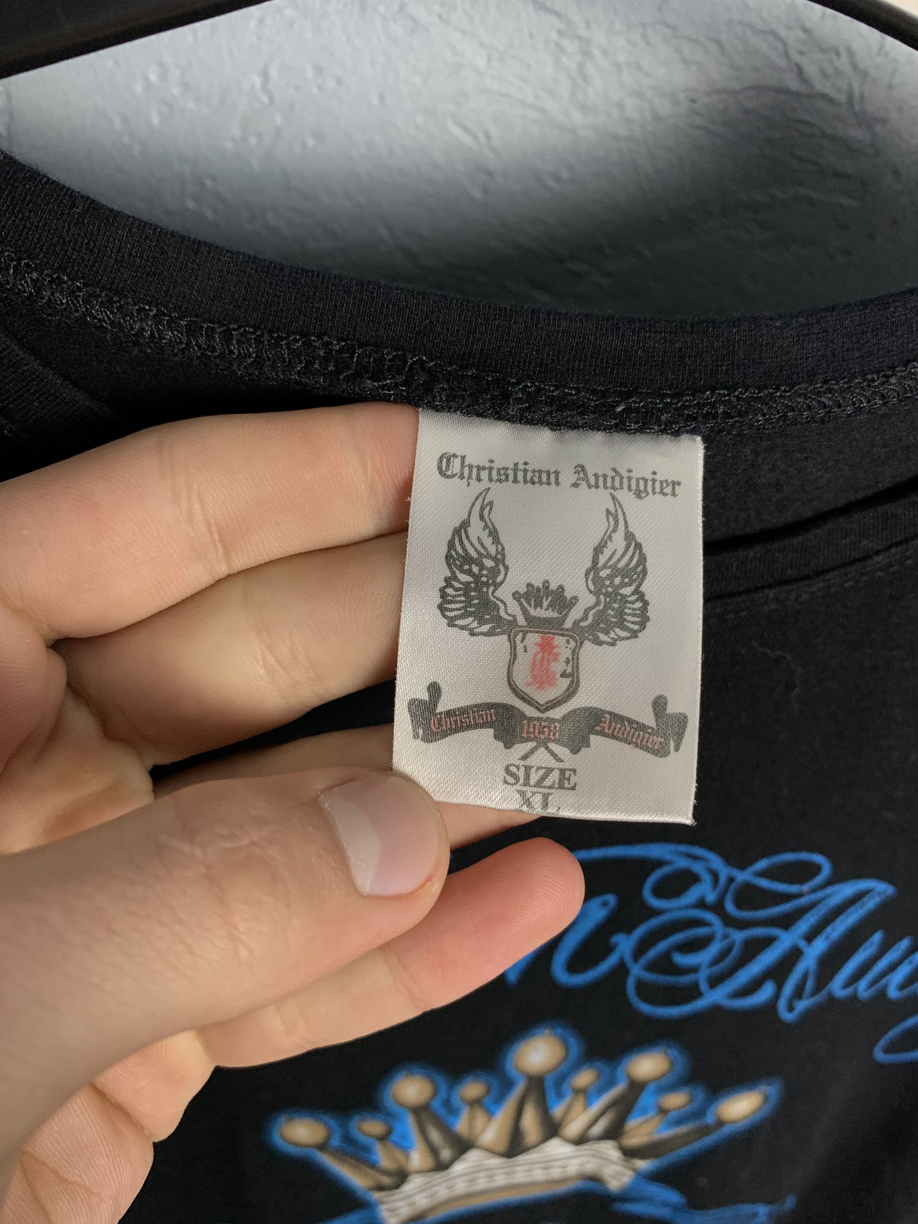Christian Audigier × Ed Hardy × Vintage Christian Audigier Mens T-Shirt Tee Ed Hardy Size US XL / EU 56 / 4 - 3 Thumbnail
