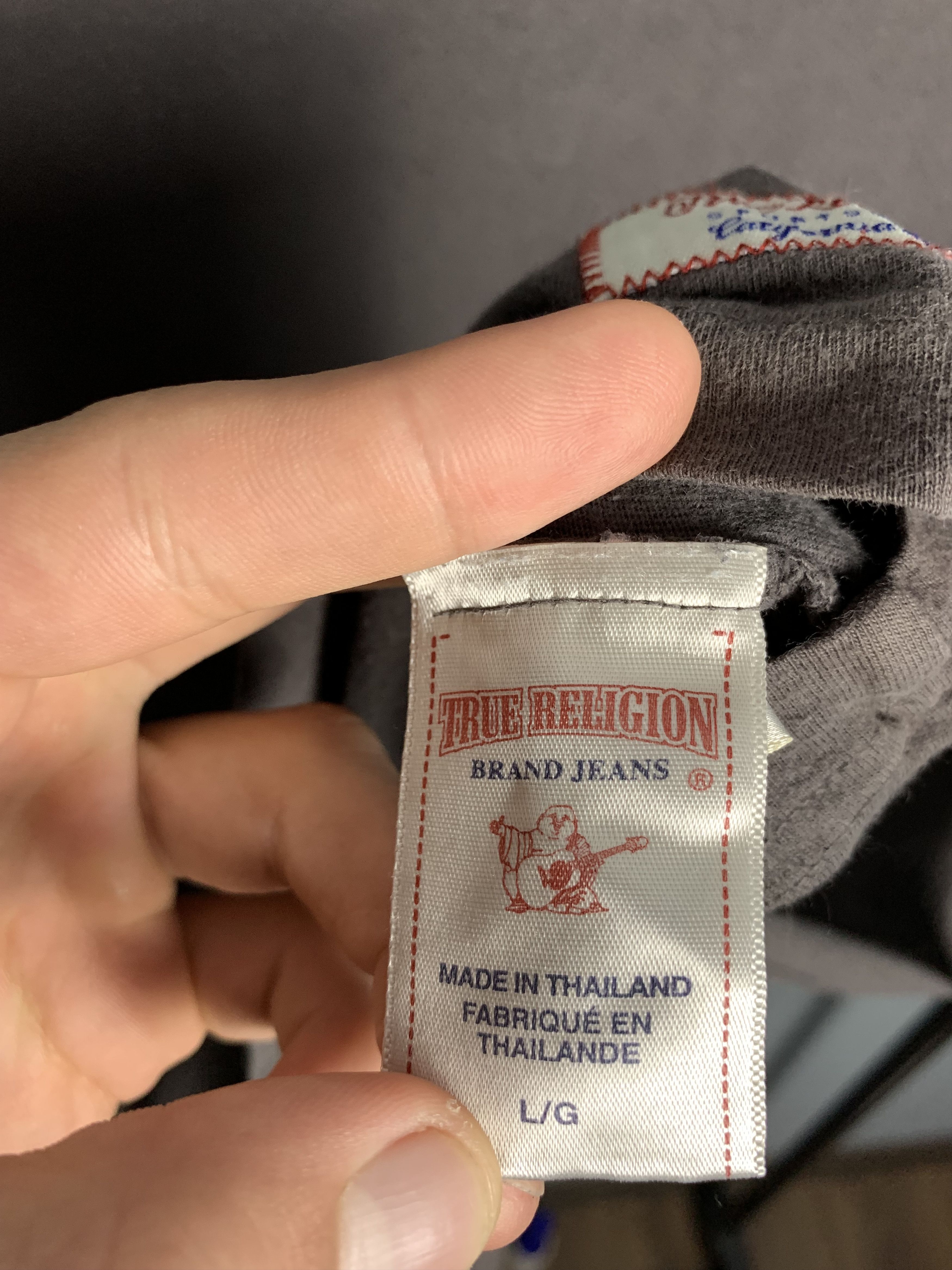 True Religion × Vintage True Religion Distressed Mens T-Shirt Tee Size US L / EU 52-54 / 3 - 6 Thumbnail