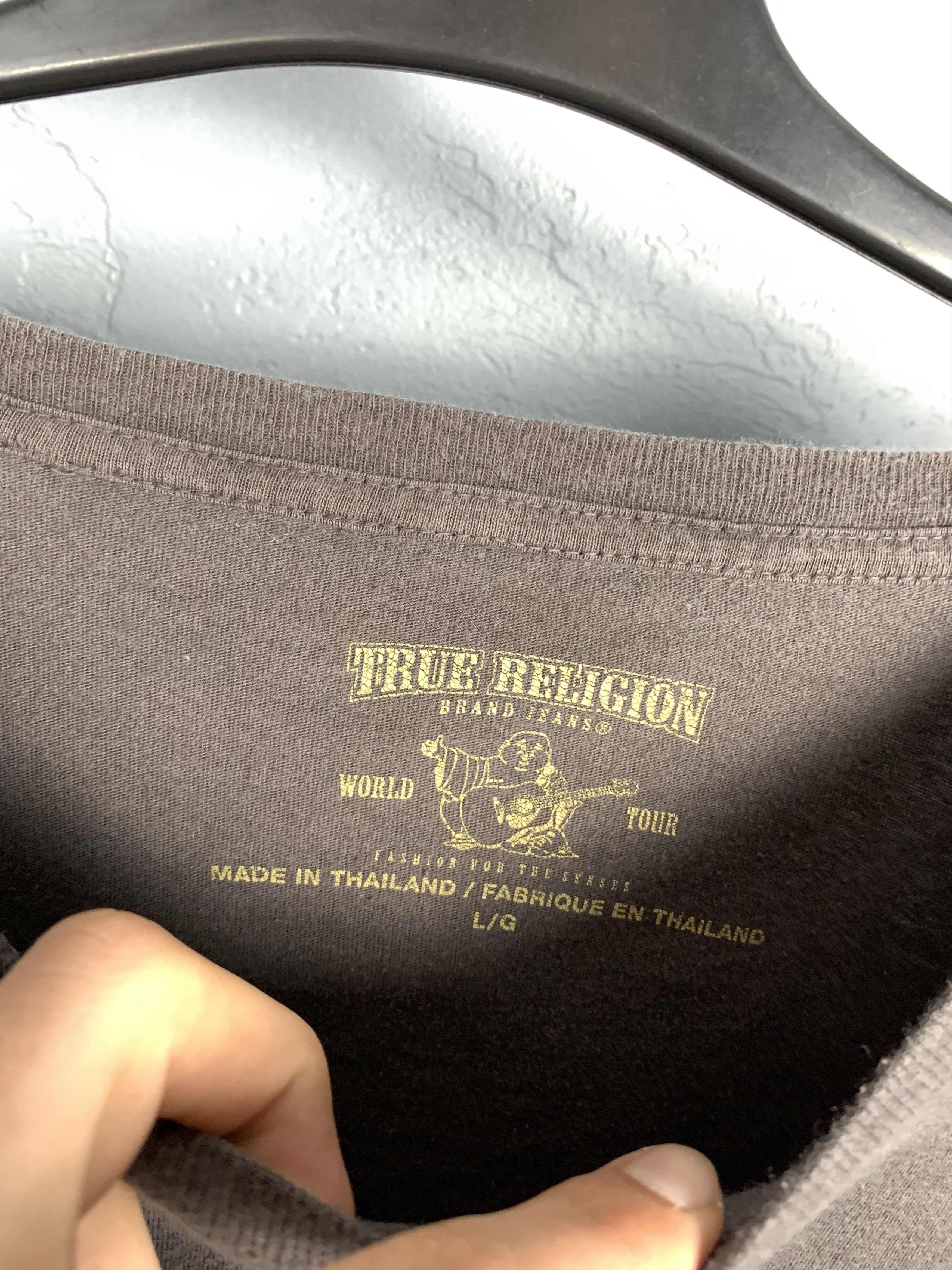 True Religion × Vintage True Religion Distressed Mens T-Shirt Tee Size US L / EU 52-54 / 3 - 5 Thumbnail