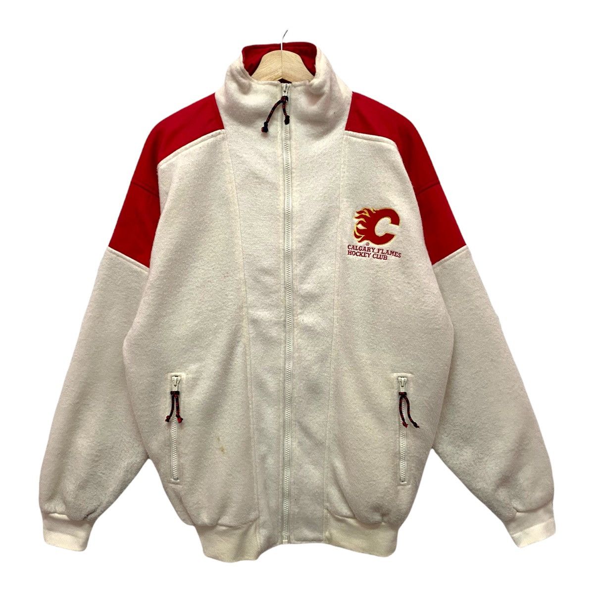 NFL VINTAGE CALGARY FLAMES HOCKEY CLUB CANADA ZIPPER JACKET Size US M / EU 48-50 / 2 - 6 Thumbnail