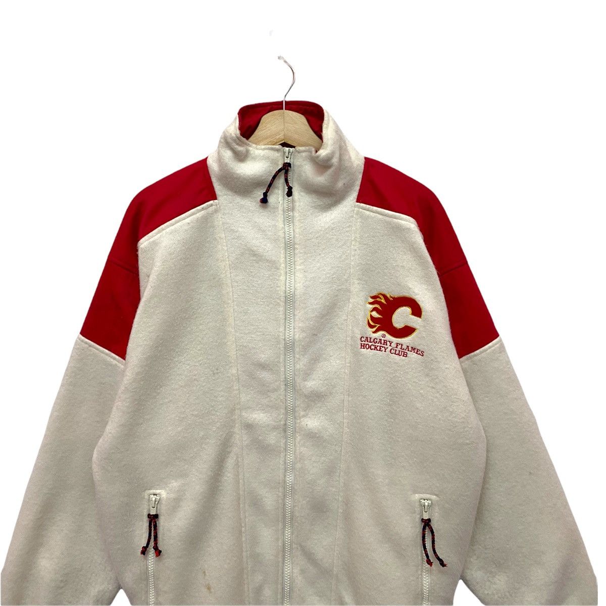 NFL VINTAGE CALGARY FLAMES HOCKEY CLUB CANADA ZIPPER JACKET Size US M / EU 48-50 / 2 - 3 Thumbnail