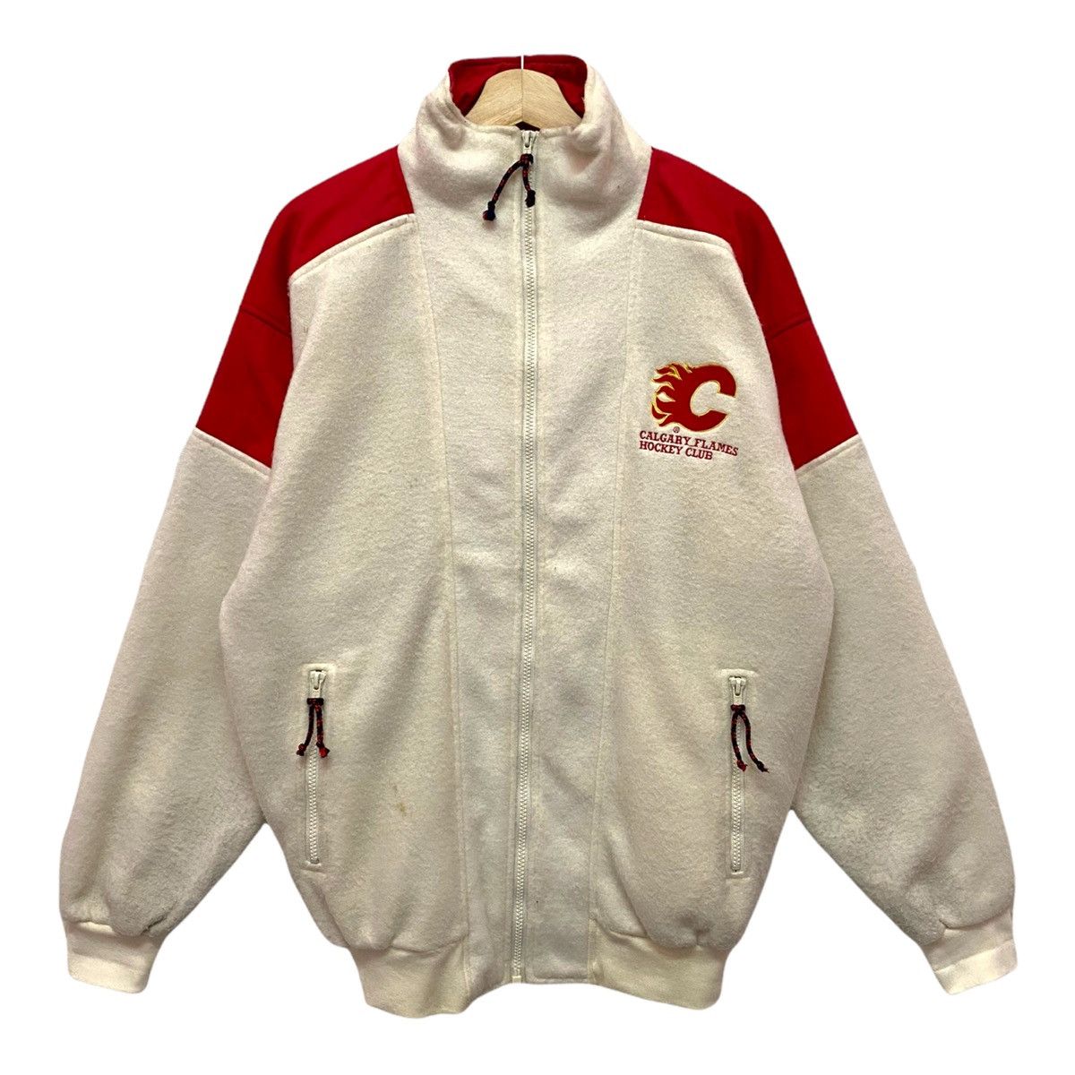 NFL VINTAGE CALGARY FLAMES HOCKEY CLUB CANADA ZIPPER JACKET Size US M / EU 48-50 / 2 - 2 Thumbnail
