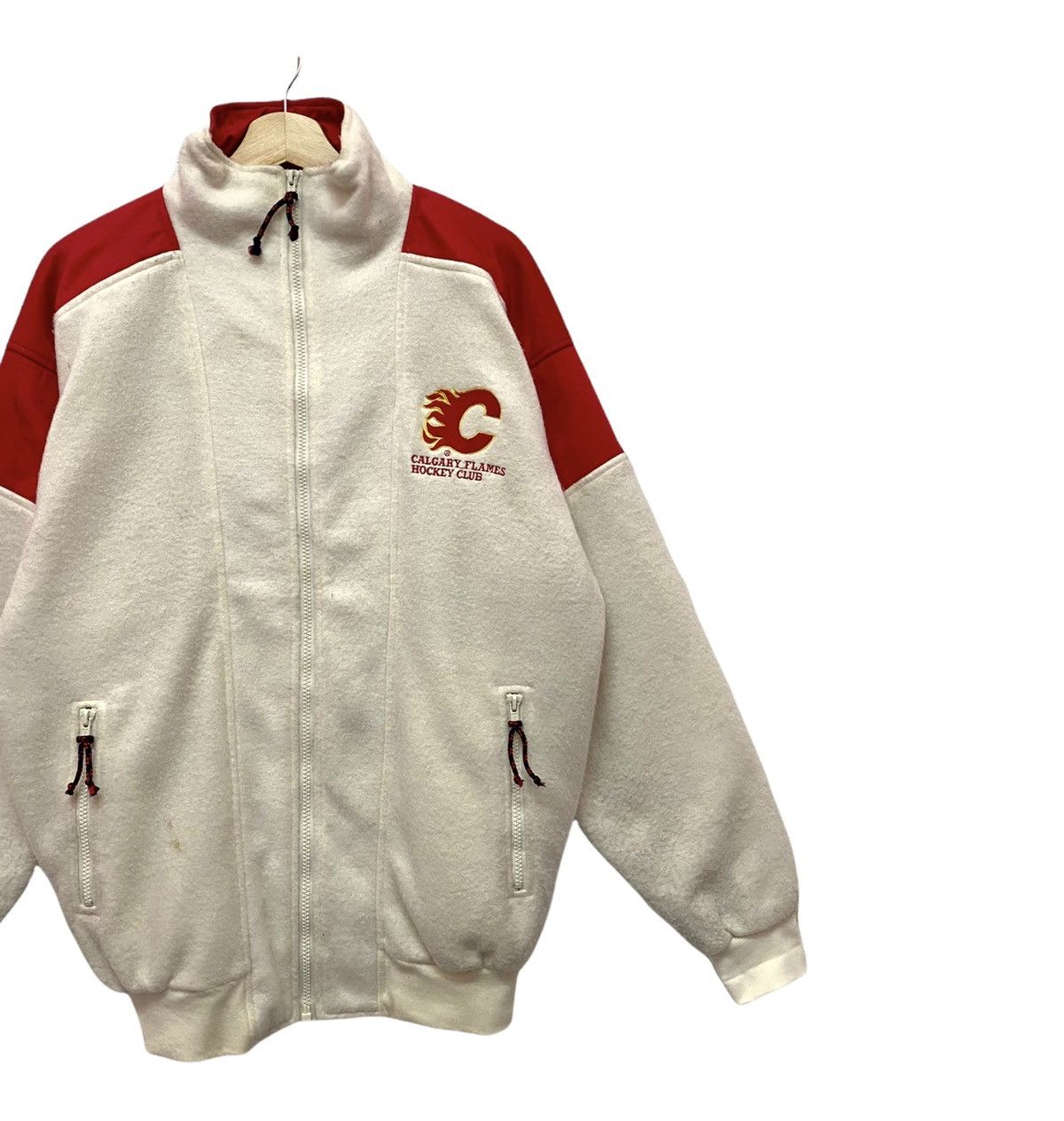 NFL VINTAGE CALGARY FLAMES HOCKEY CLUB CANADA ZIPPER JACKET Size US M / EU 48-50 / 2 - 8 Thumbnail