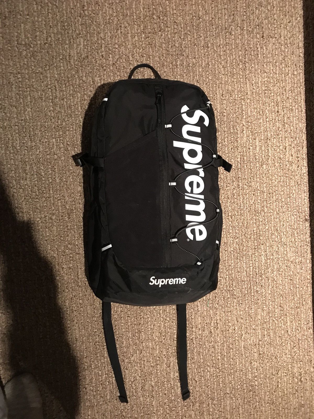 Supreme SS17 cordura backpack BLACK Grailed