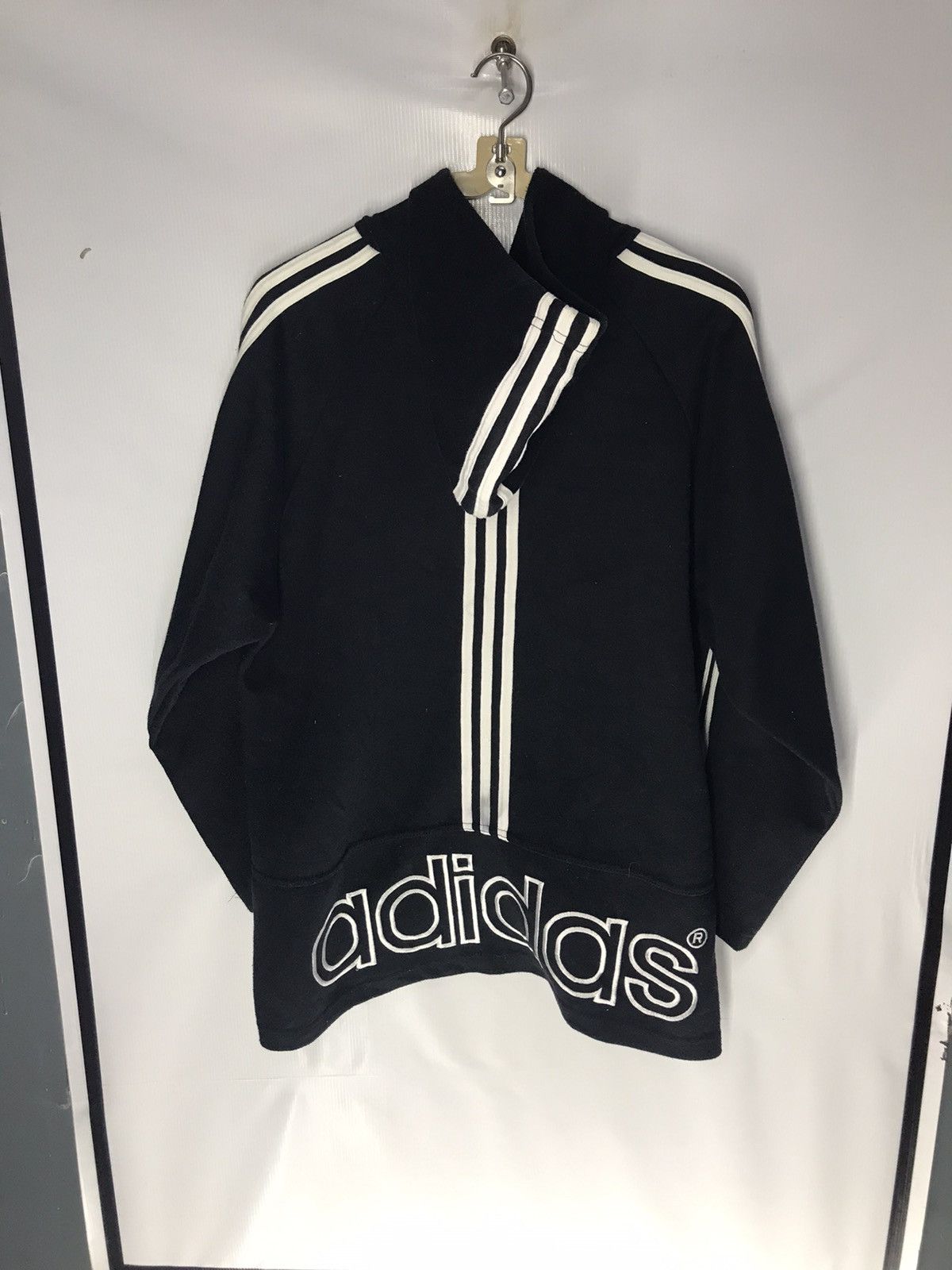 Adidas × Vintage Adidas hoodie big logo three stripe Size US L / EU 52-54 / 3 - 7 Thumbnail