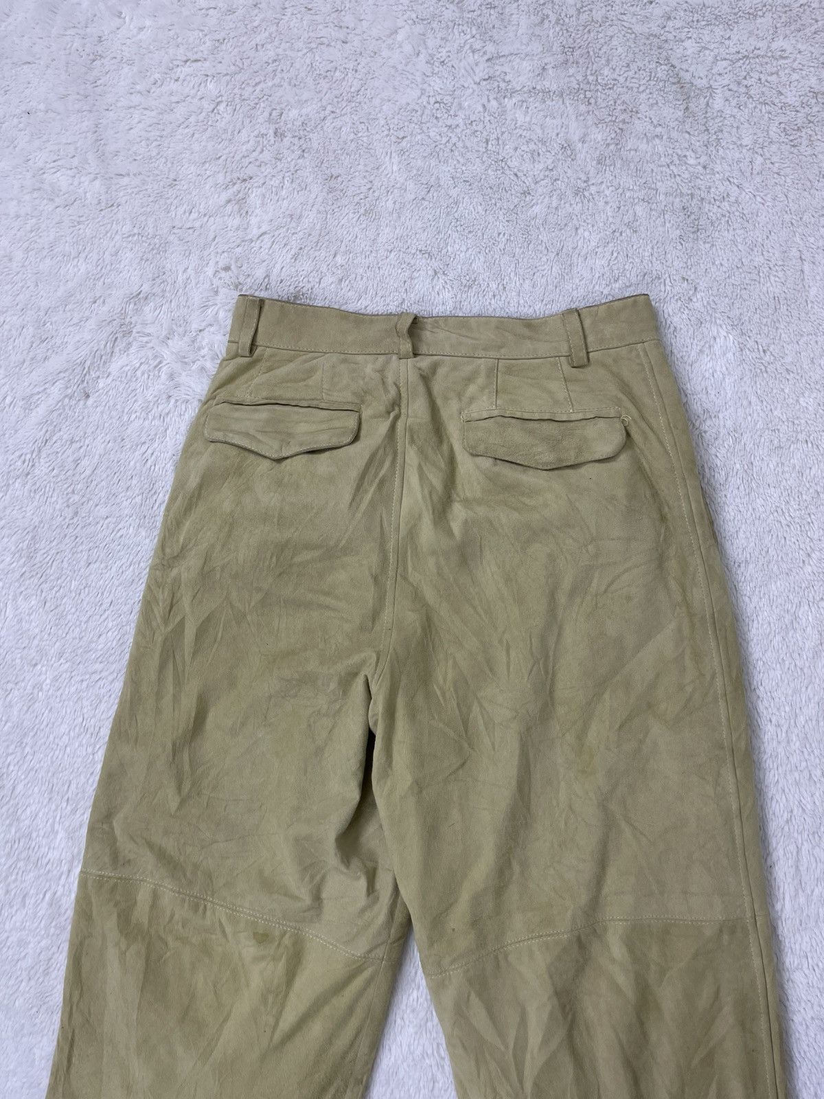 Issey Miyake × Vintage 🔥RARE ARCHIVAL 🚀80’s ISSEY MIYAKE CALF LEATHER SUEDE Pants Size US 30 / EU 46 - 2 Thumbnail