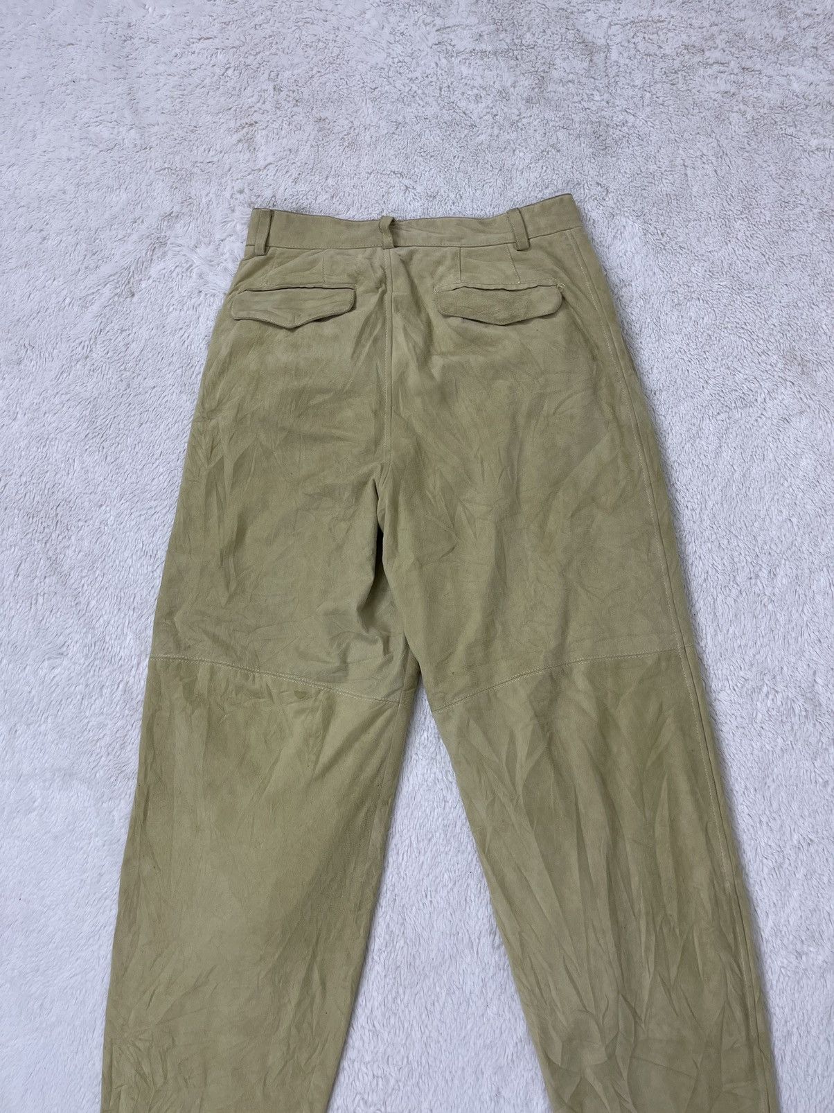 Issey Miyake × Vintage 🔥RARE ARCHIVAL 🚀80’s ISSEY MIYAKE CALF LEATHER SUEDE Pants Size US 30 / EU 46 - 3 Thumbnail