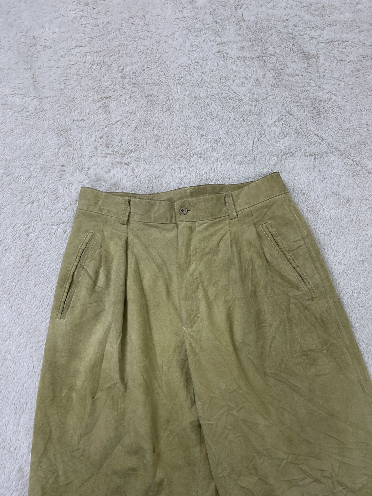 Issey Miyake × Vintage 🔥RARE ARCHIVAL 🚀80’s ISSEY MIYAKE CALF LEATHER SUEDE Pants Size US 30 / EU 46 - 5 Thumbnail
