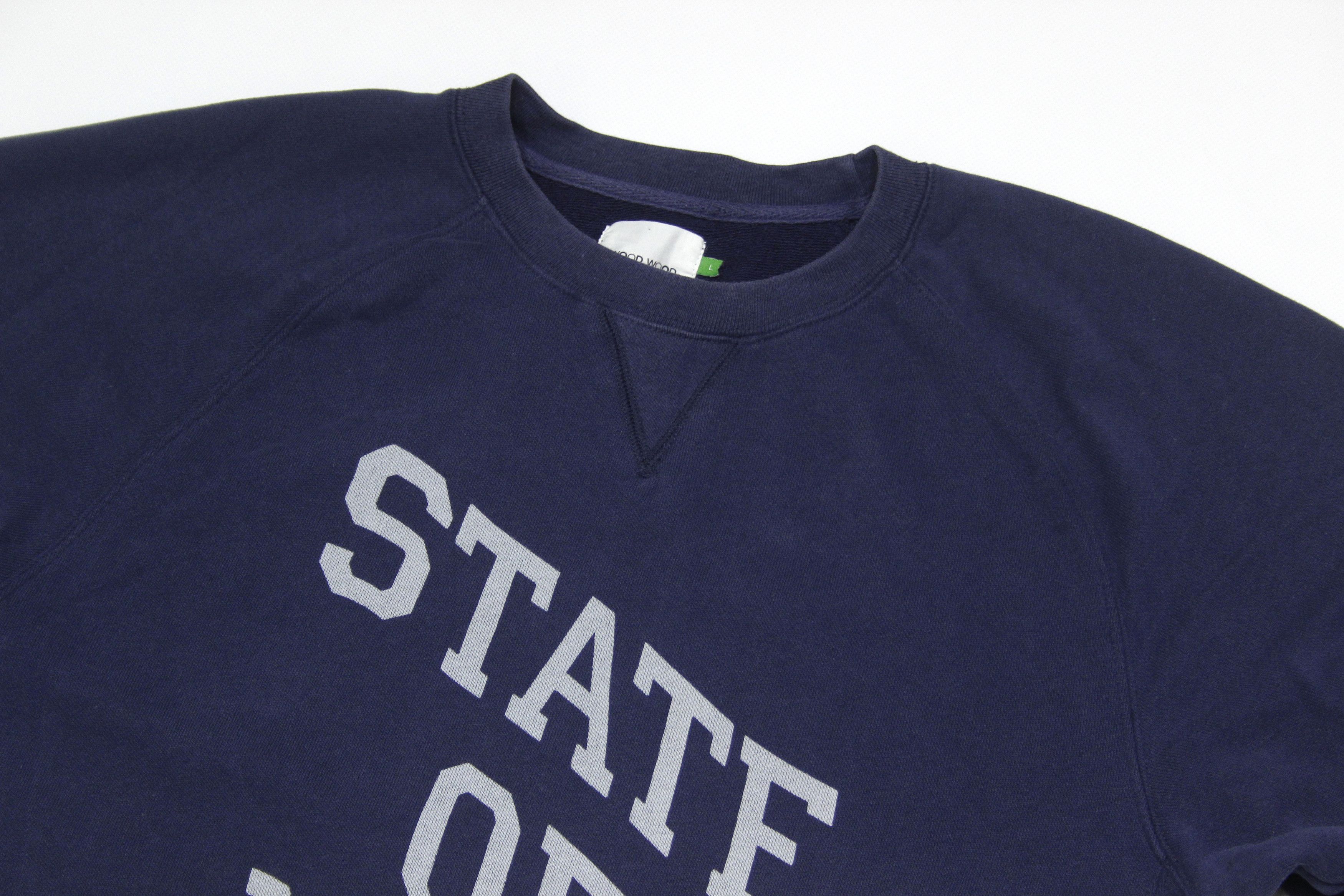 Wood Wood "State of Mind" Big Logo Sweatshirt Size US L / EU 52-54 / 3 - 3 Thumbnail
