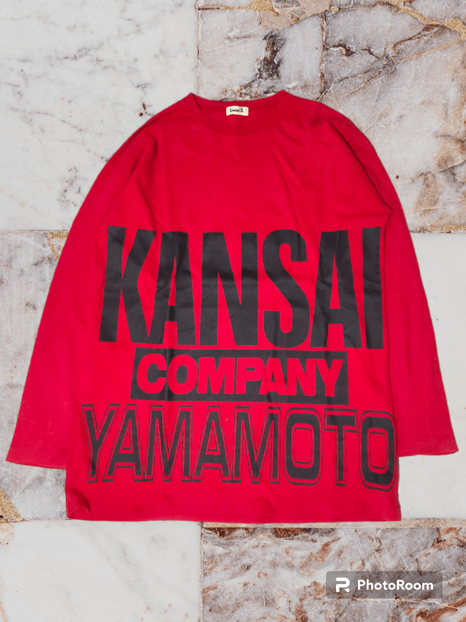 KANSAI YAMAMOTO RED KANSAI LETTER CREWNECK