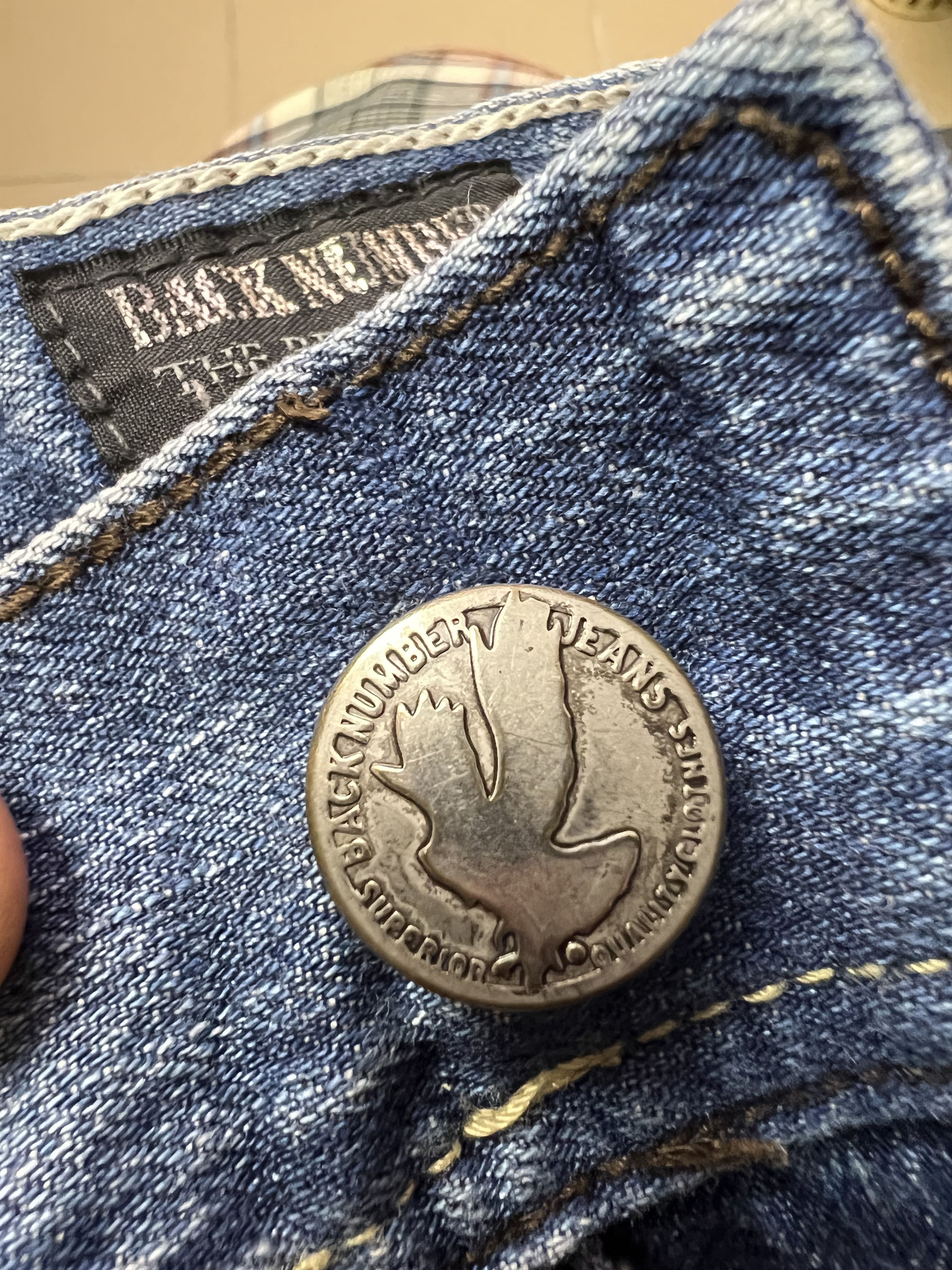 Japanese Brand 🔥Vintage Back Number Black Distressed Flared Denim Size US 36 / EU 52 - 18 Thumbnail