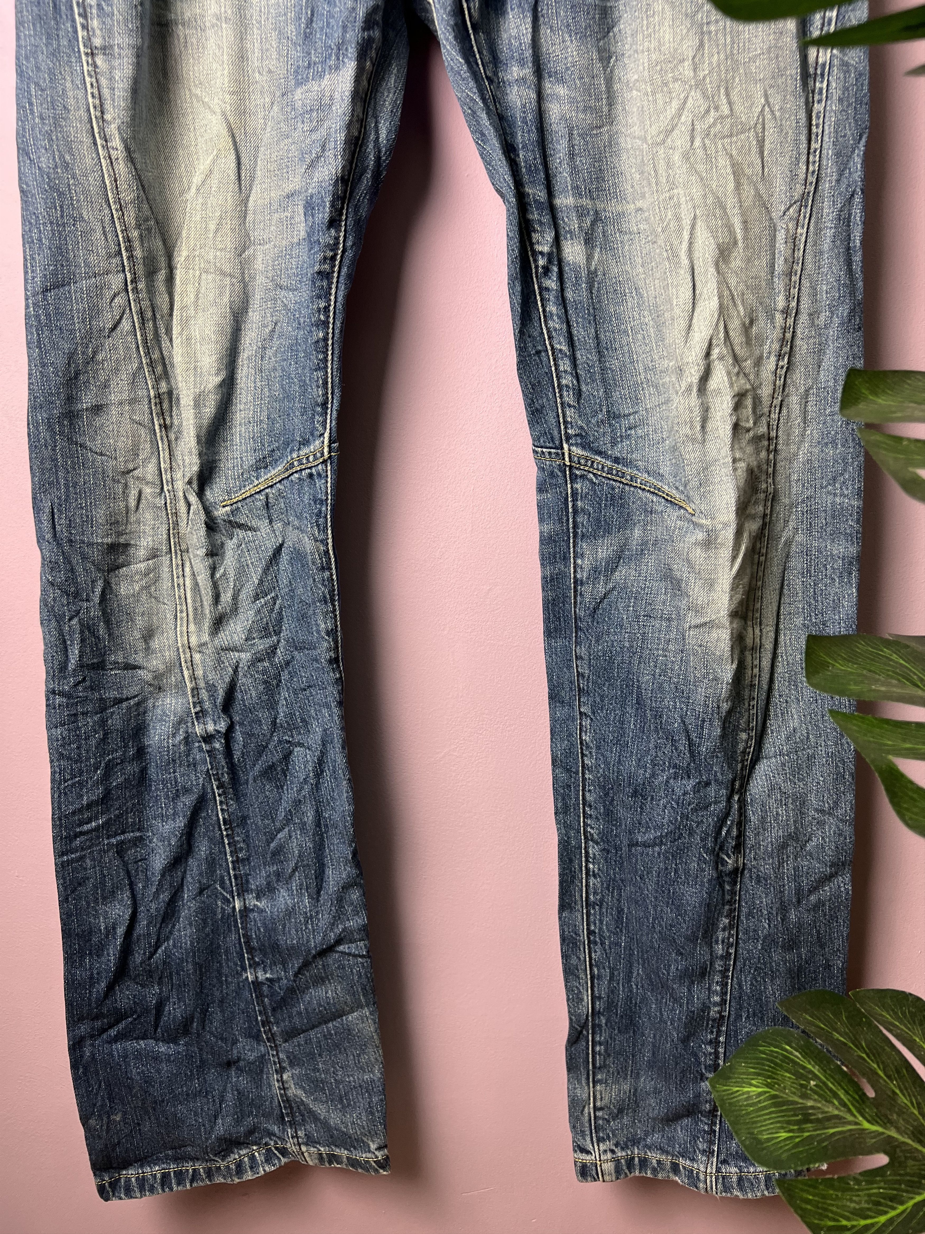 Japanese Brand 🔥Vintage Back Number Black Distressed Flared Denim Size US 36 / EU 52 - 8 Thumbnail