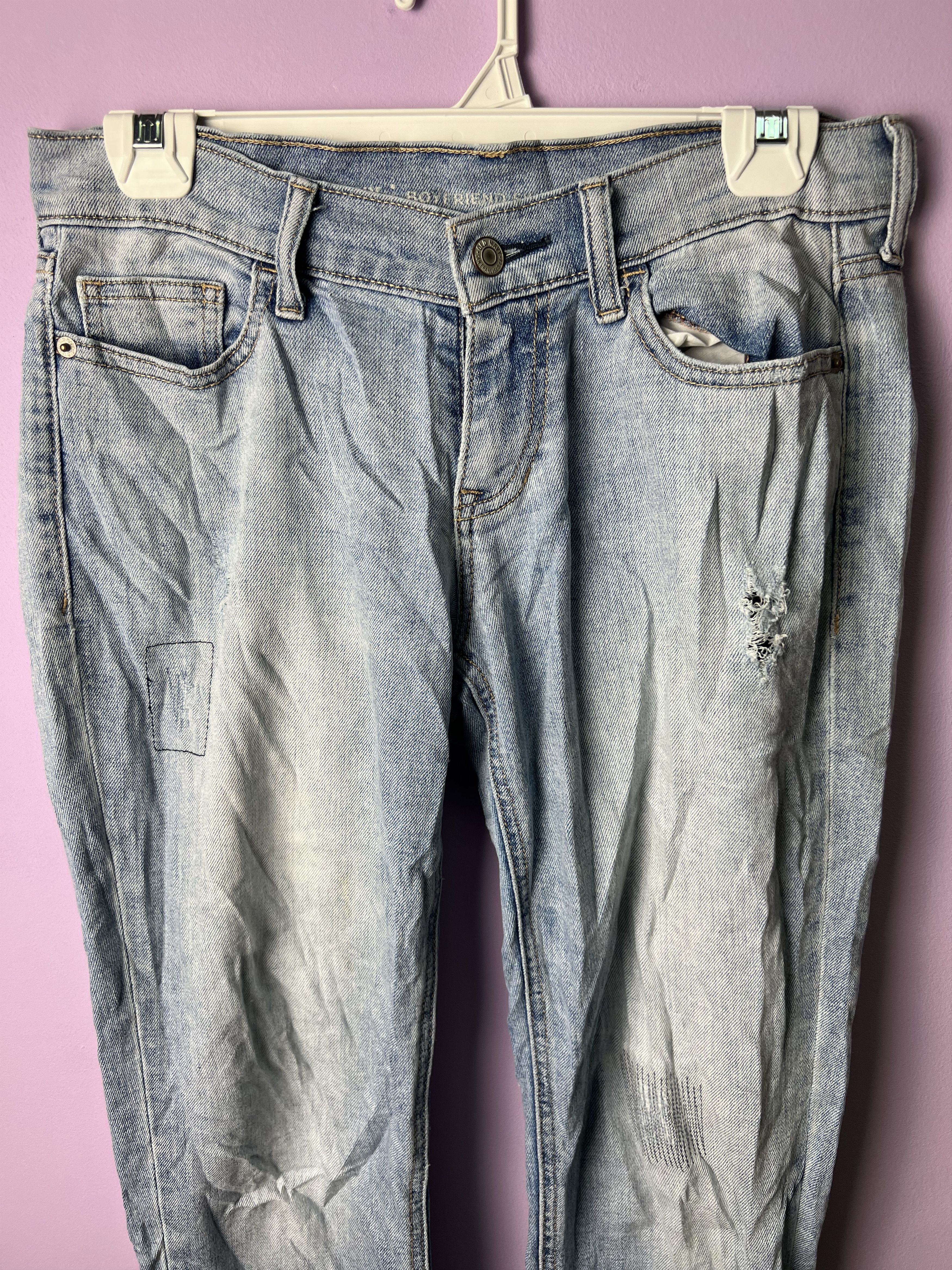 Old Navy 🔥Old Navy Boyfriend Distressed Denim Size 31" - 6 Thumbnail