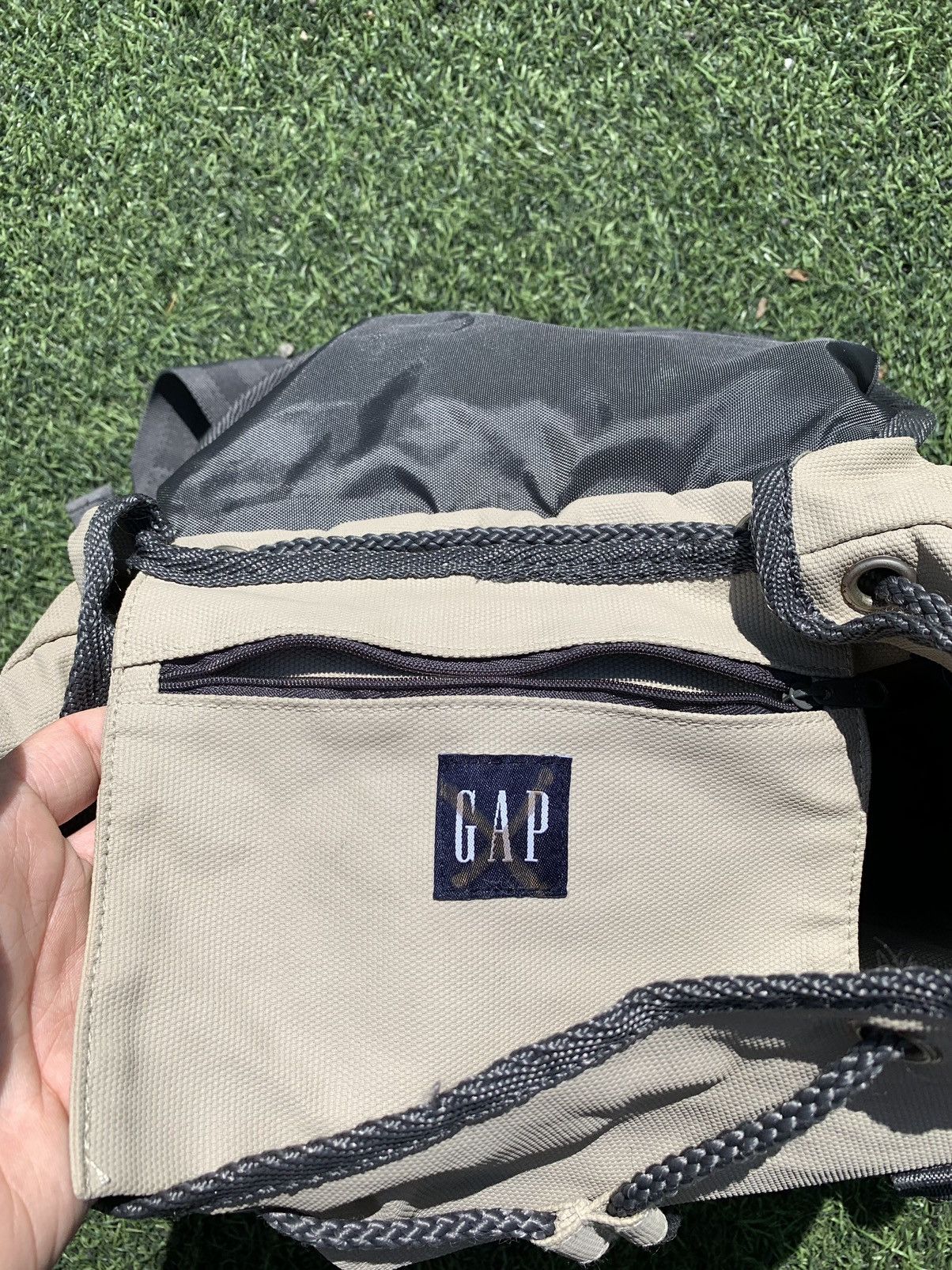 Gap × Vintage Vintage Gap Gorpcore Bag Multi Pocket Military Backpack Y2K Size ONE SIZE - 6 Thumbnail