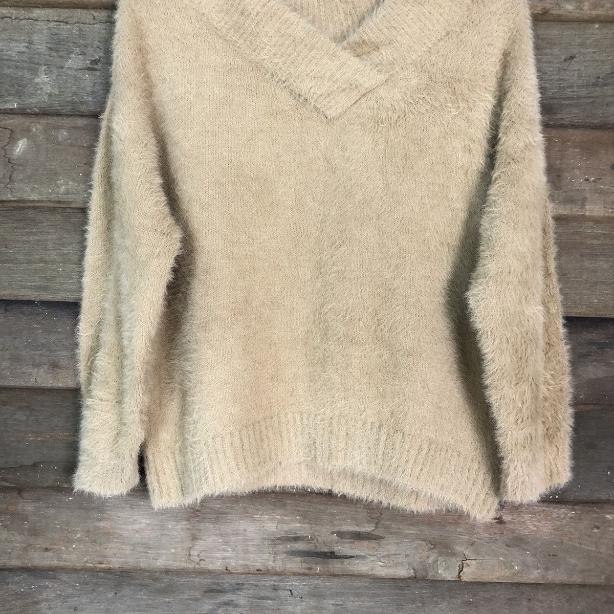 Japanese Brand Nano Brown Shagy Shaggy Fur Mohair Knitwear #6694 Size S / US 4 / IT 40 - 3 Thumbnail