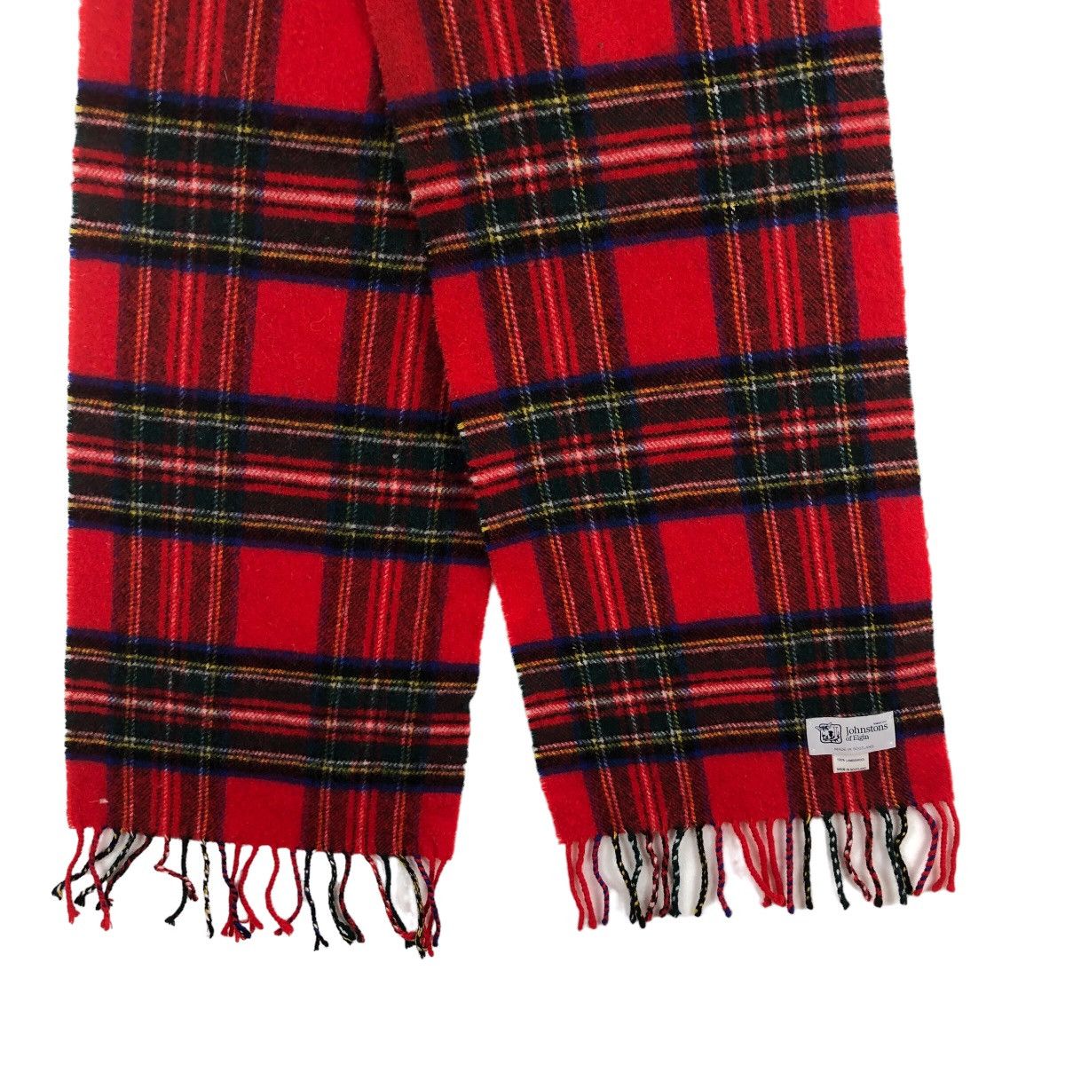 Johnstons Of Elgin Vintage JOHNSTONS OF ELGIN Wool Scarves Muffler Checkered Size ONE SIZE - 3 Thumbnail