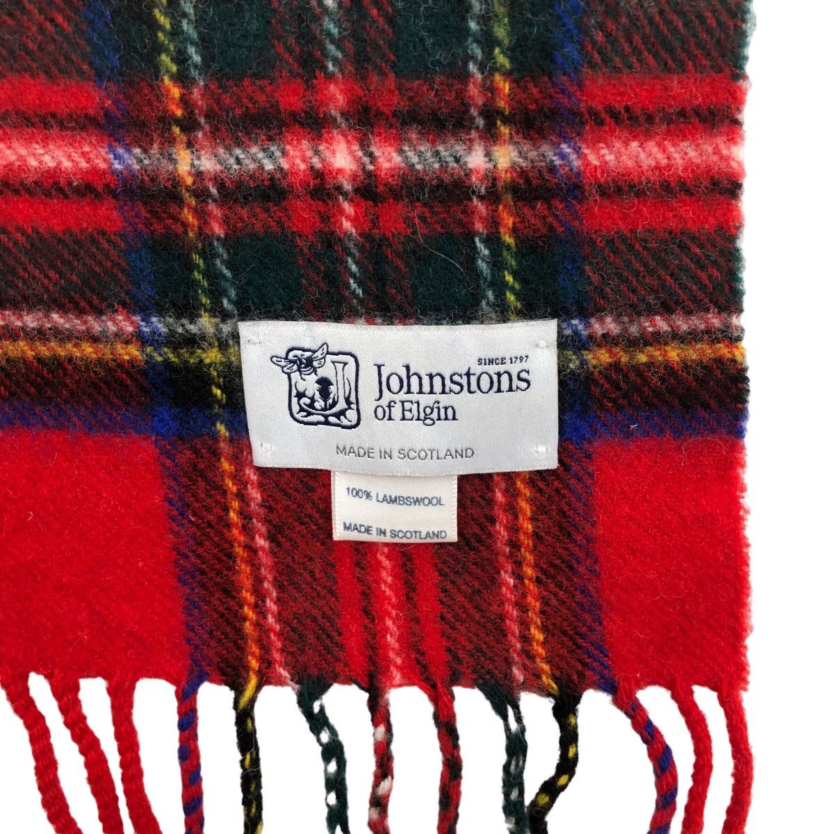 Johnstons Of Elgin Vintage JOHNSTONS OF ELGIN Wool Scarves Muffler Checkered Size ONE SIZE - 4 Thumbnail