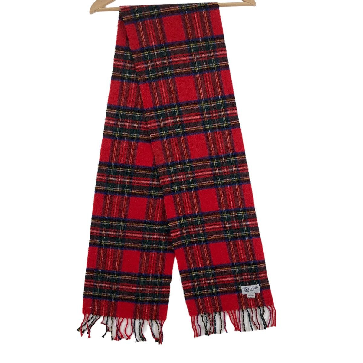 Johnstons Of Elgin Vintage JOHNSTONS OF ELGIN Wool Scarves Muffler Checkered Size ONE SIZE - 1 Thumbnail