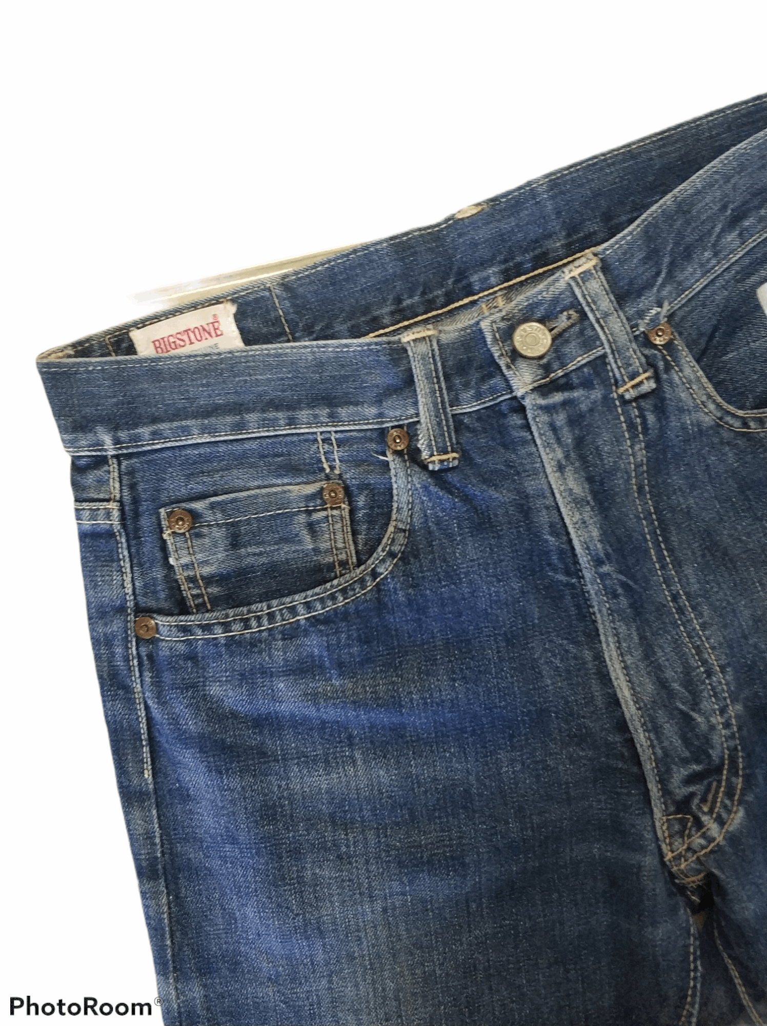 Japanese Brand 🔥Very Rare Vintage Distressed Bigstone Redline Denim Size US 30 / EU 46 - 2 Thumbnail