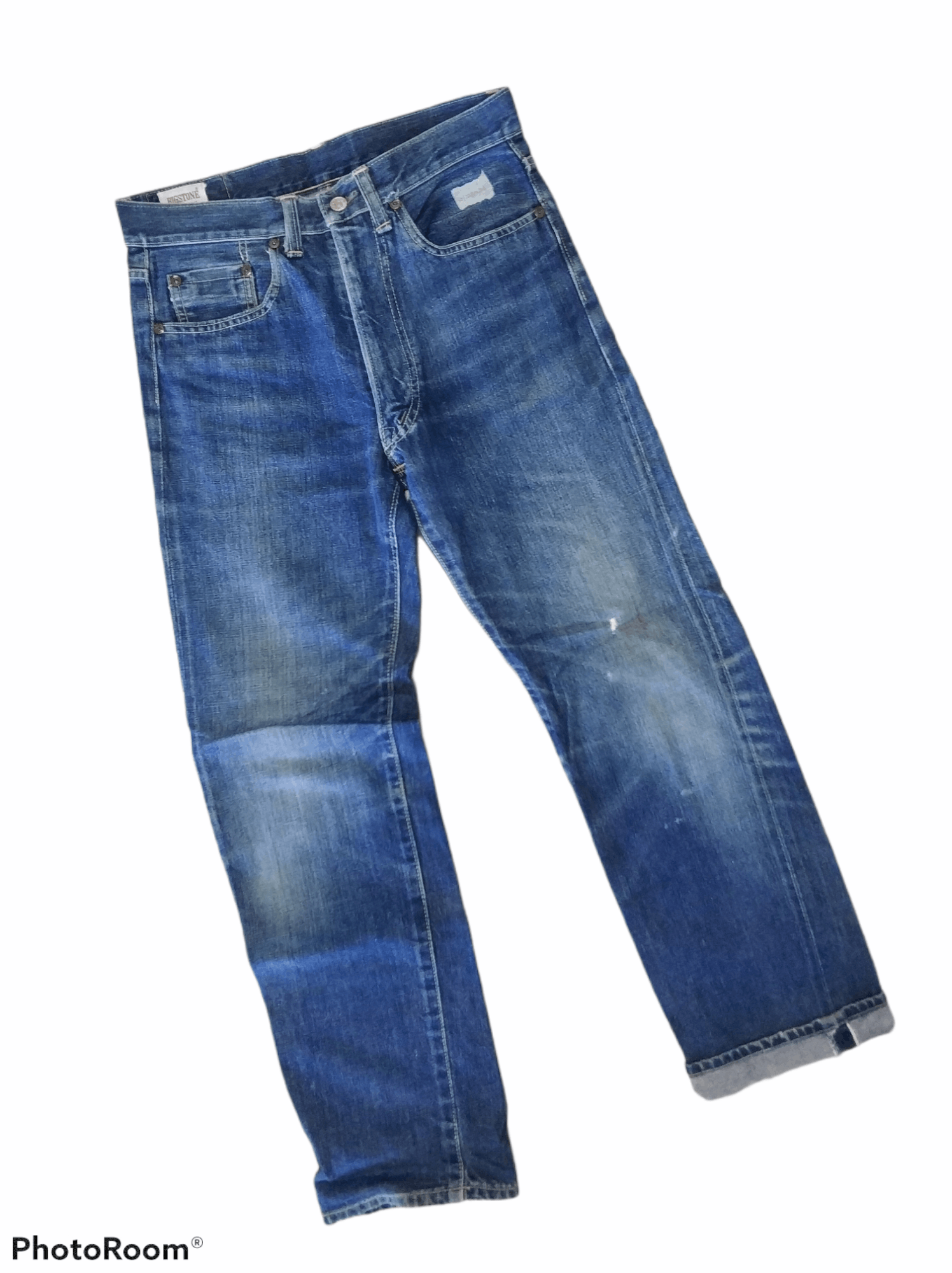 Japanese Brand 🔥Very Rare Vintage Distressed Bigstone Redline Denim Size US 30 / EU 46 - 1 Thumbnail