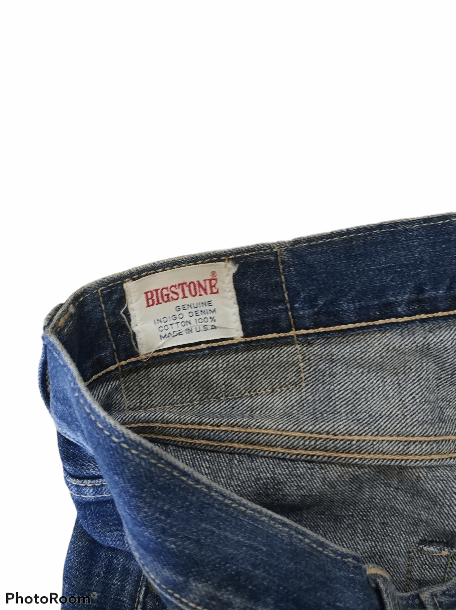 Japanese Brand 🔥Very Rare Vintage Distressed Bigstone Redline Denim Size US 30 / EU 46 - 4 Thumbnail