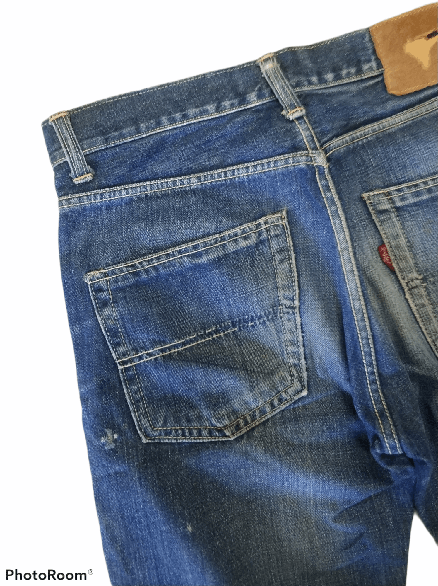 Japanese Brand 🔥Very Rare Vintage Distressed Bigstone Redline Denim Size US 30 / EU 46 - 6 Thumbnail
