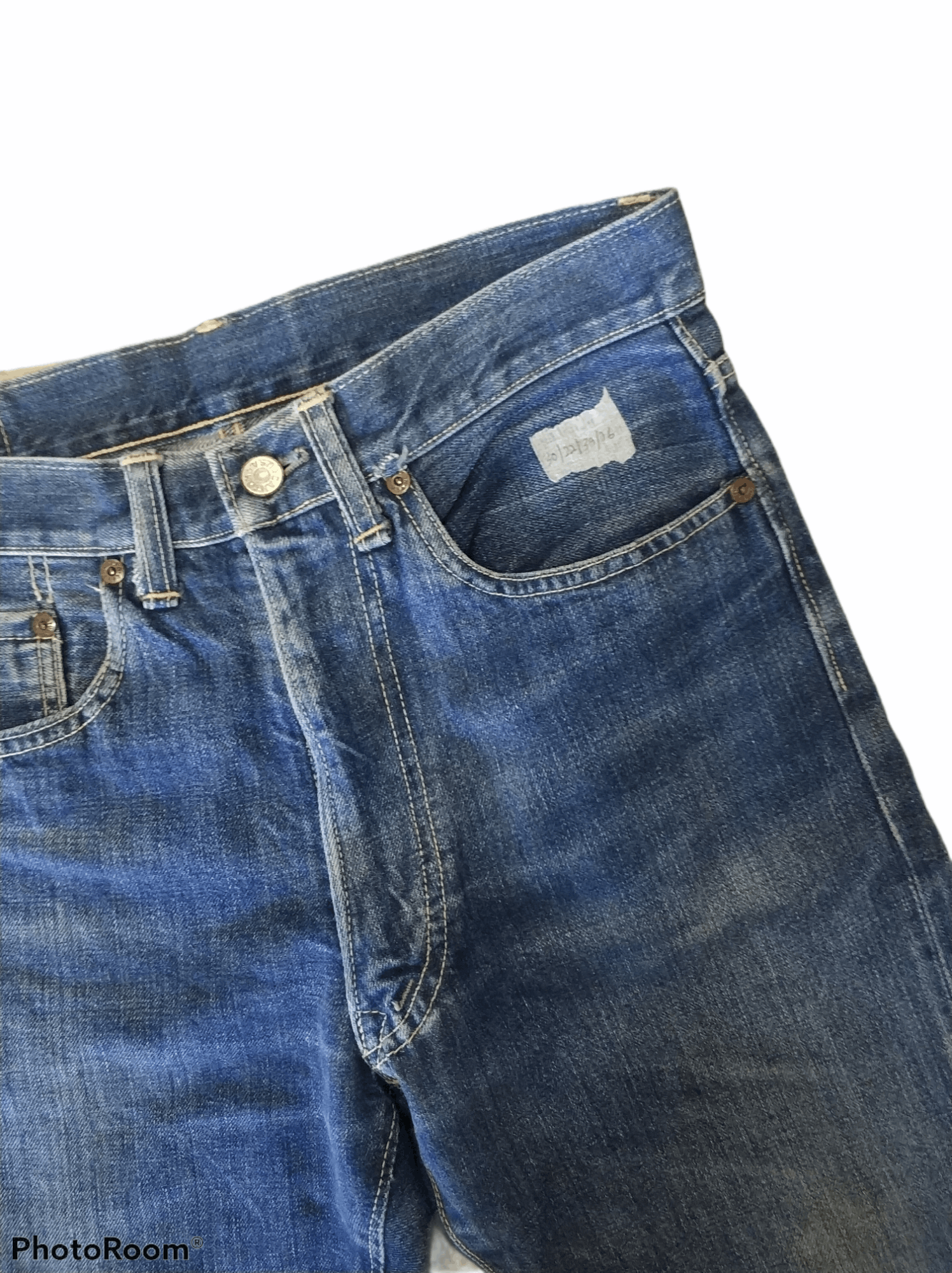 Japanese Brand 🔥Very Rare Vintage Distressed Bigstone Redline Denim Size US 30 / EU 46 - 3 Thumbnail