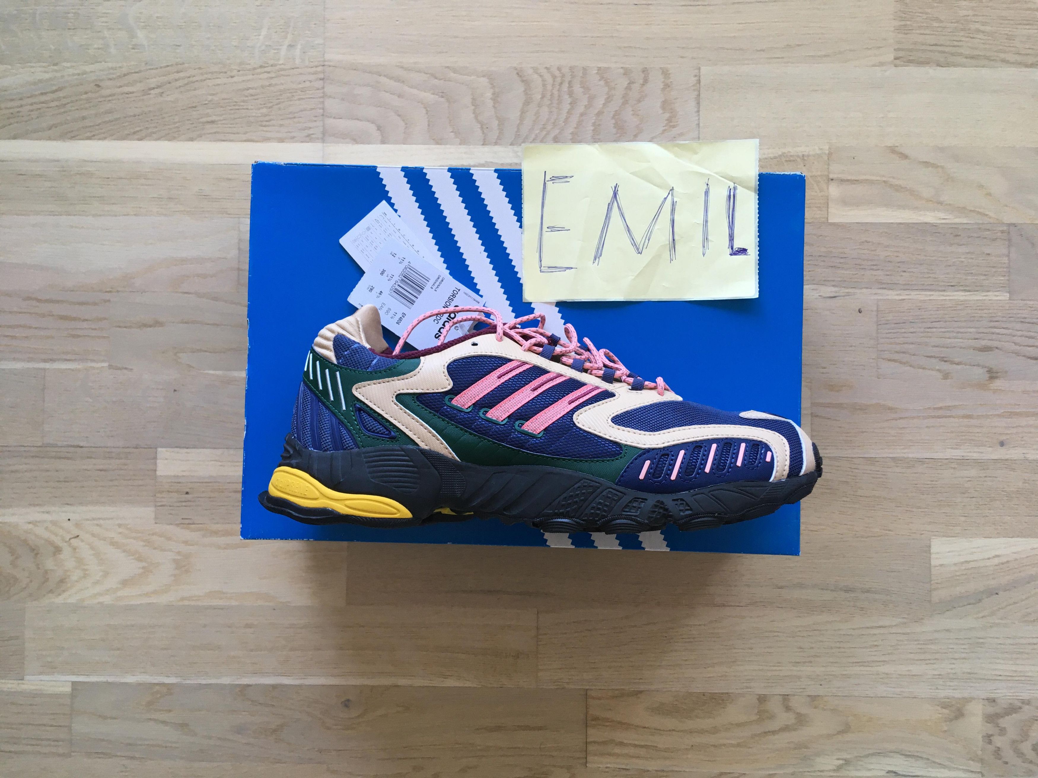 image of Adidas Torsion Trdc Shoes in Tech Indigo, Men's (Size 12)