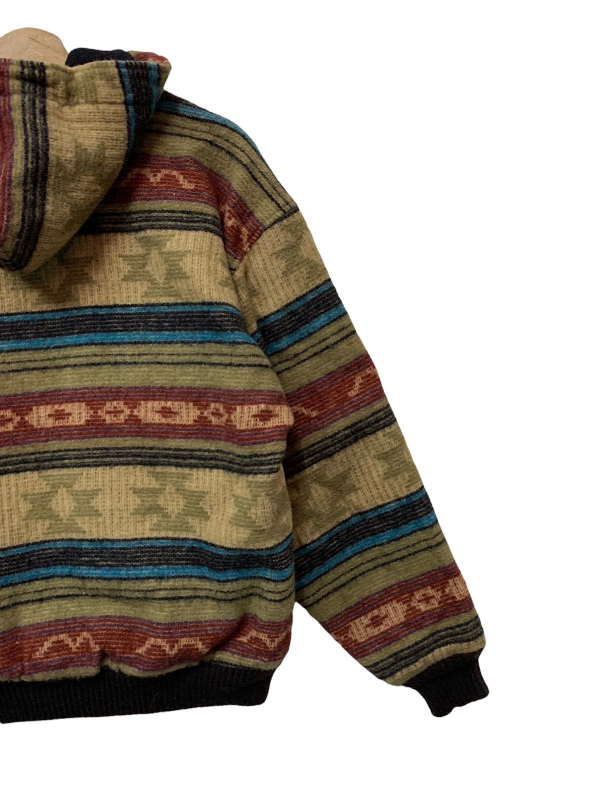 Native 🔥VTG WOOLRICH AZTEC NATIVE NAVAJO ZIPPER HOODIE Size US M / EU 48-50 / 2 - 8 Thumbnail