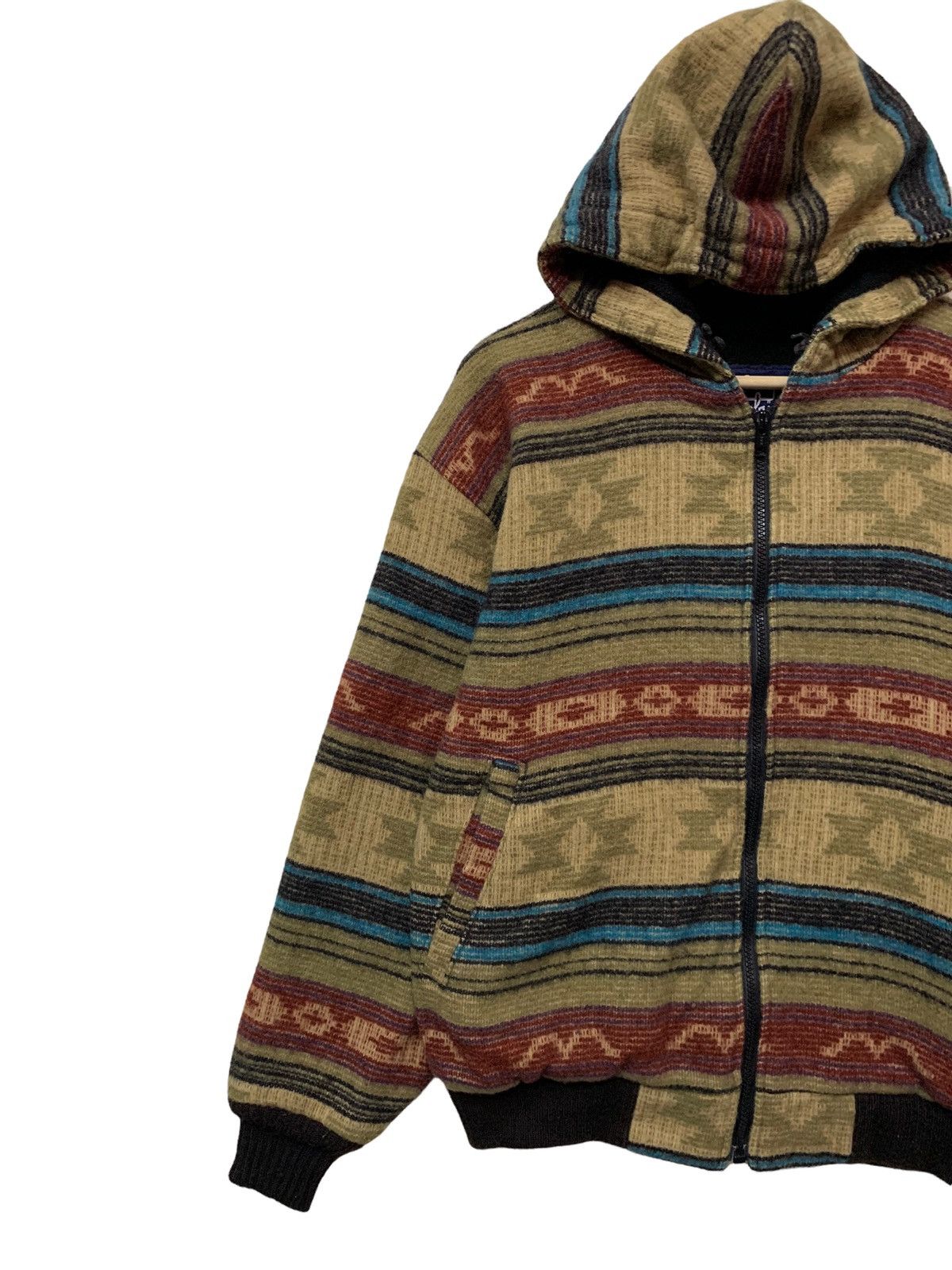 Native 🔥VTG WOOLRICH AZTEC NATIVE NAVAJO ZIPPER HOODIE Size US M / EU 48-50 / 2 - 2 Thumbnail