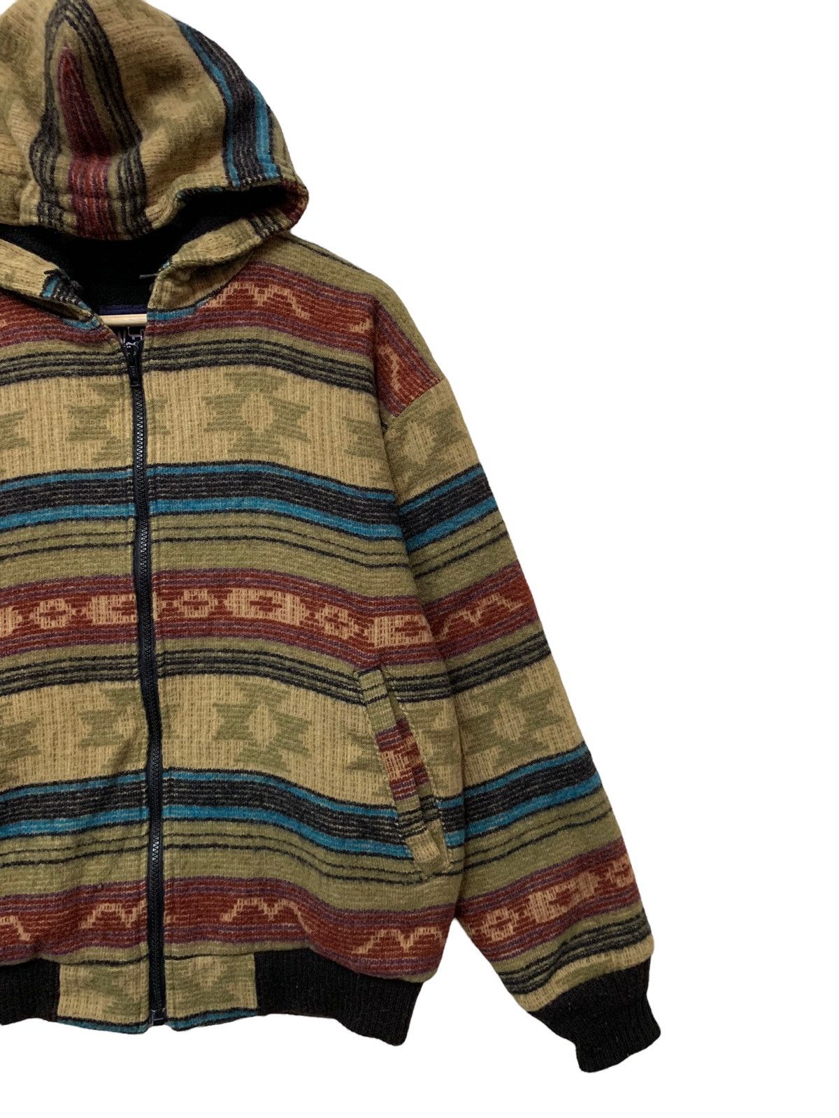 Native 🔥VTG WOOLRICH AZTEC NATIVE NAVAJO ZIPPER HOODIE Size US M / EU 48-50 / 2 - 3 Thumbnail