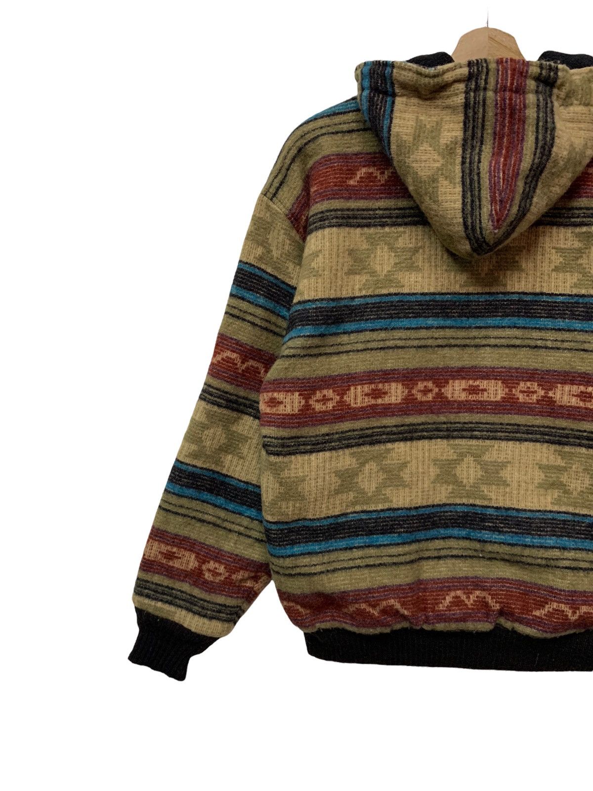 Native 🔥VTG WOOLRICH AZTEC NATIVE NAVAJO ZIPPER HOODIE Size US M / EU 48-50 / 2 - 7 Thumbnail