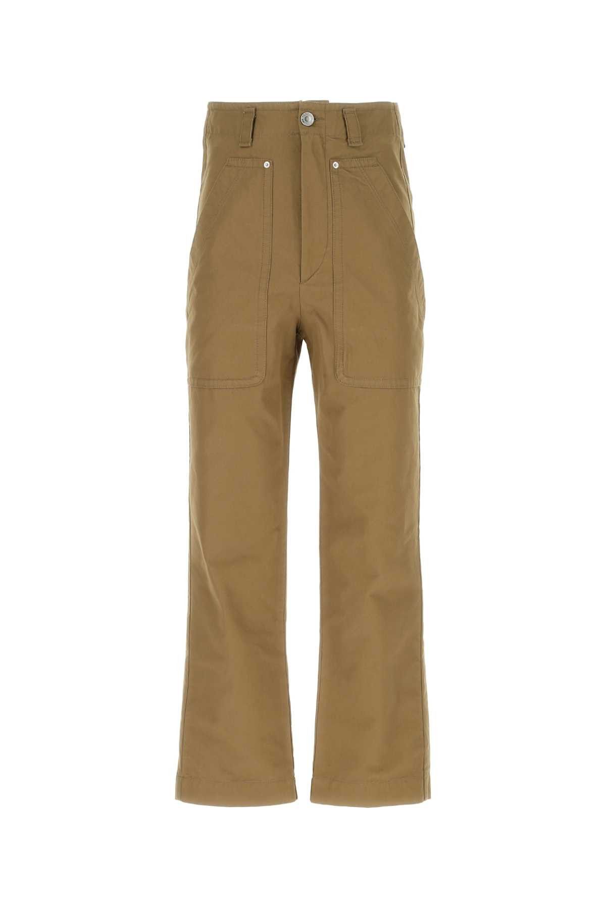 Khaki Cotton Perel Pant