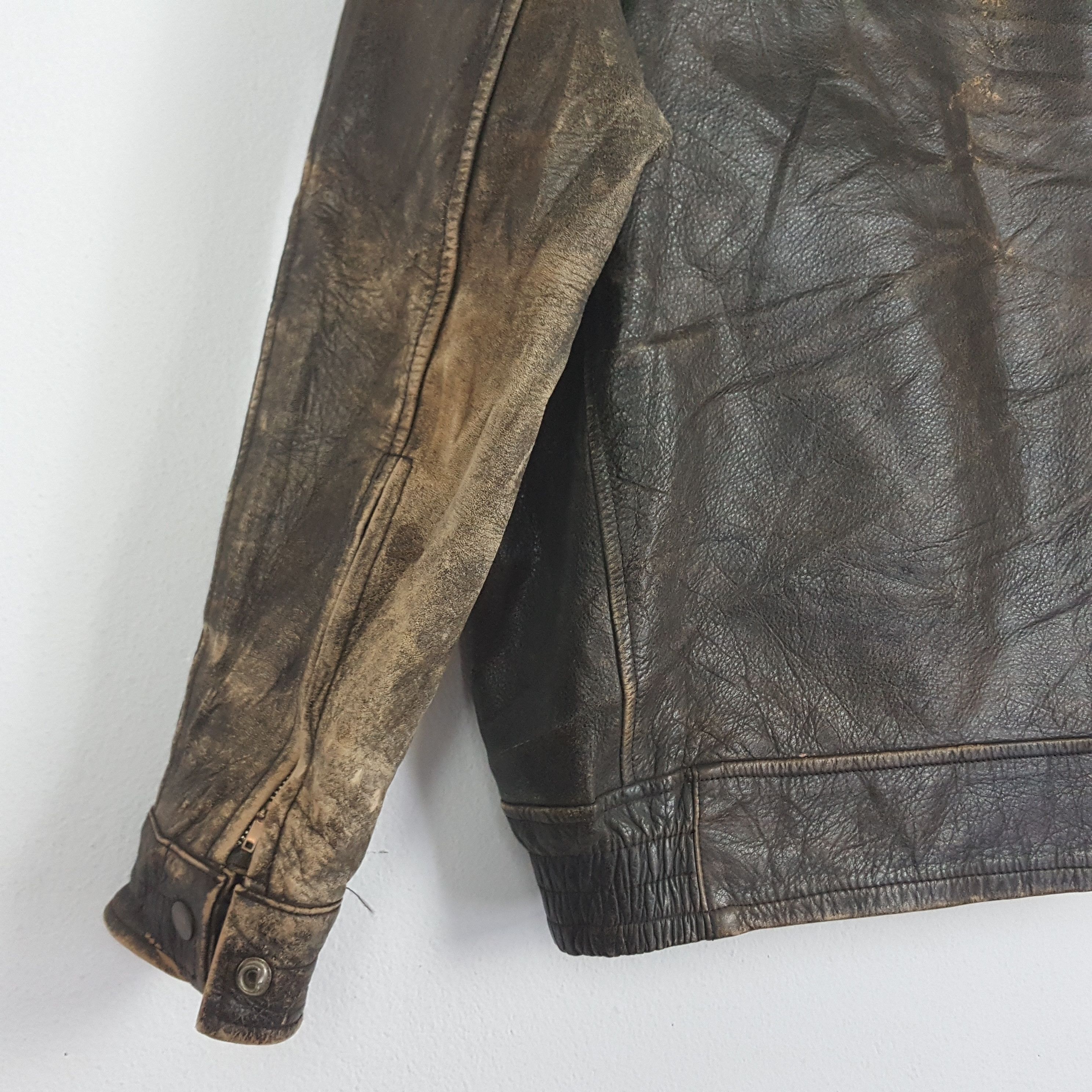 Harley Davidson × Vintage Vintage Japanese Brand Leather Jacket Size US L / EU 52-54 / 3 - 3 Thumbnail