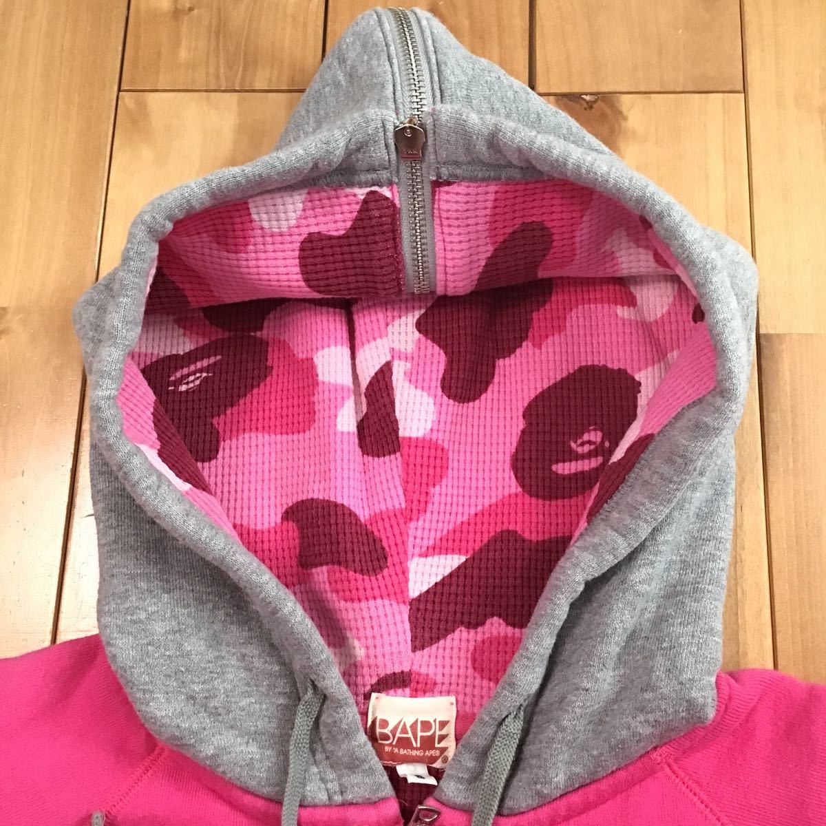 Bape BAPE Pink camo × Pink BAPE logo zip hoodie ape NIGO Size US S / EU 44-46 / 1 - 7 Thumbnail