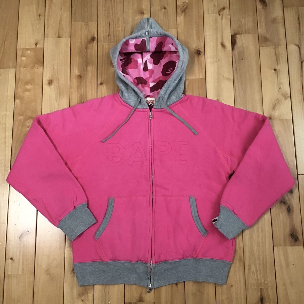 Bape BAPE Pink camo × Pink BAPE logo zip hoodie ape NIGO Size US S / EU 44-46 / 1 - 2 Preview