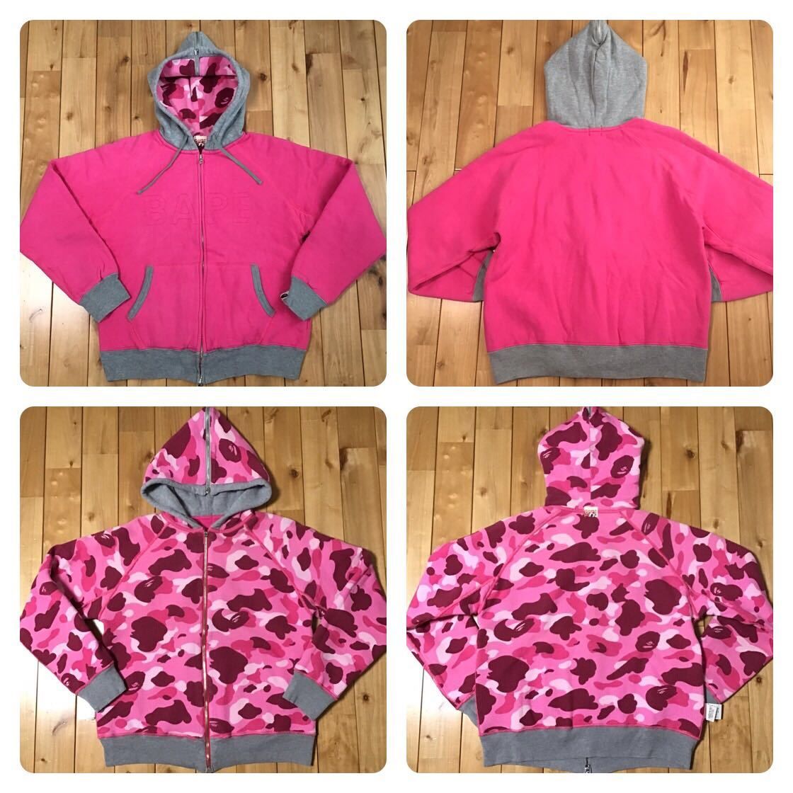 Bape BAPE Pink camo × Pink BAPE logo zip hoodie ape NIGO Size US S / EU 44-46 / 1 - 1 Preview
