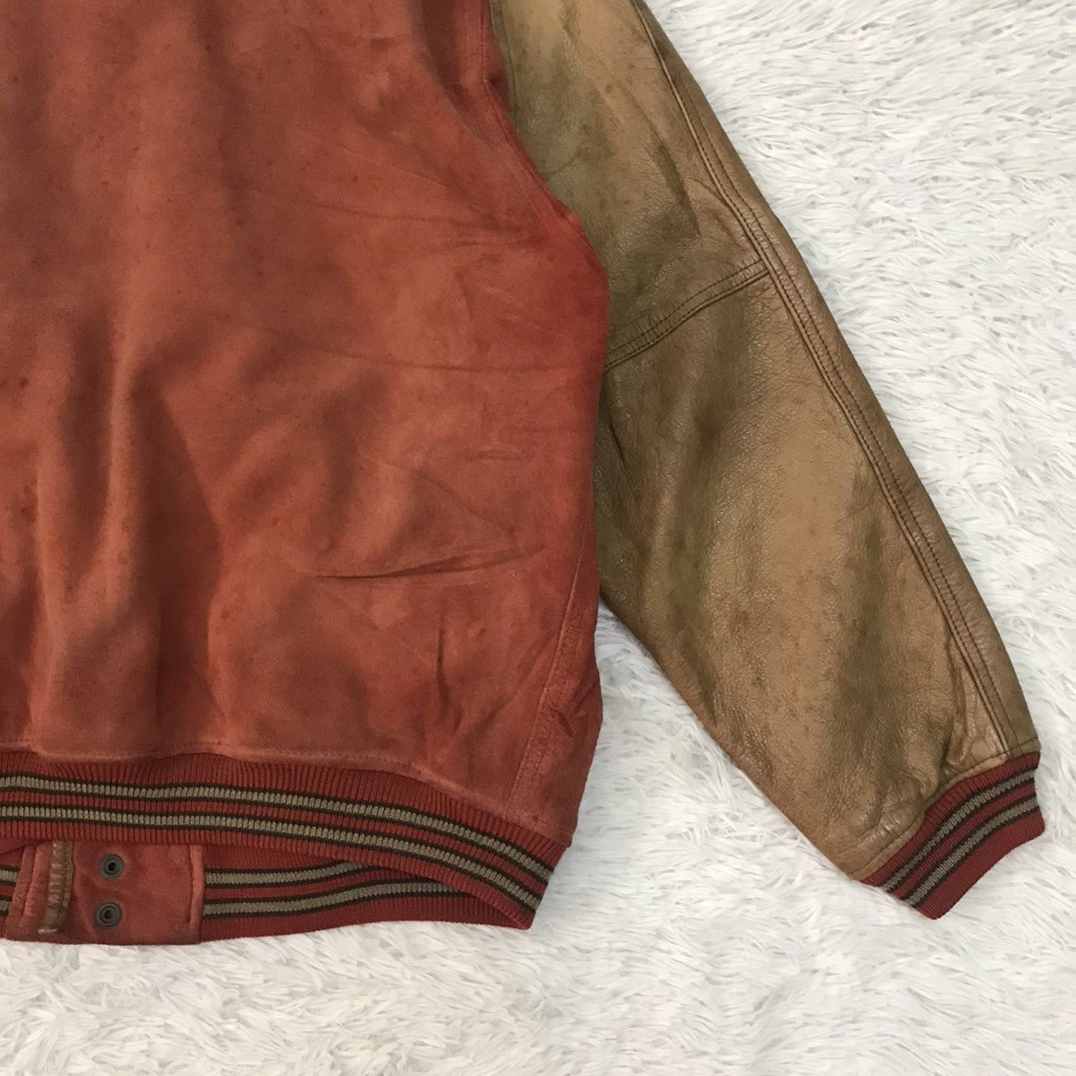 Japanese Brand Vtg Flandre Stardust Club Cowhide Leather Varsity Jacket Size US M / EU 48-50 / 2 - 8 Thumbnail