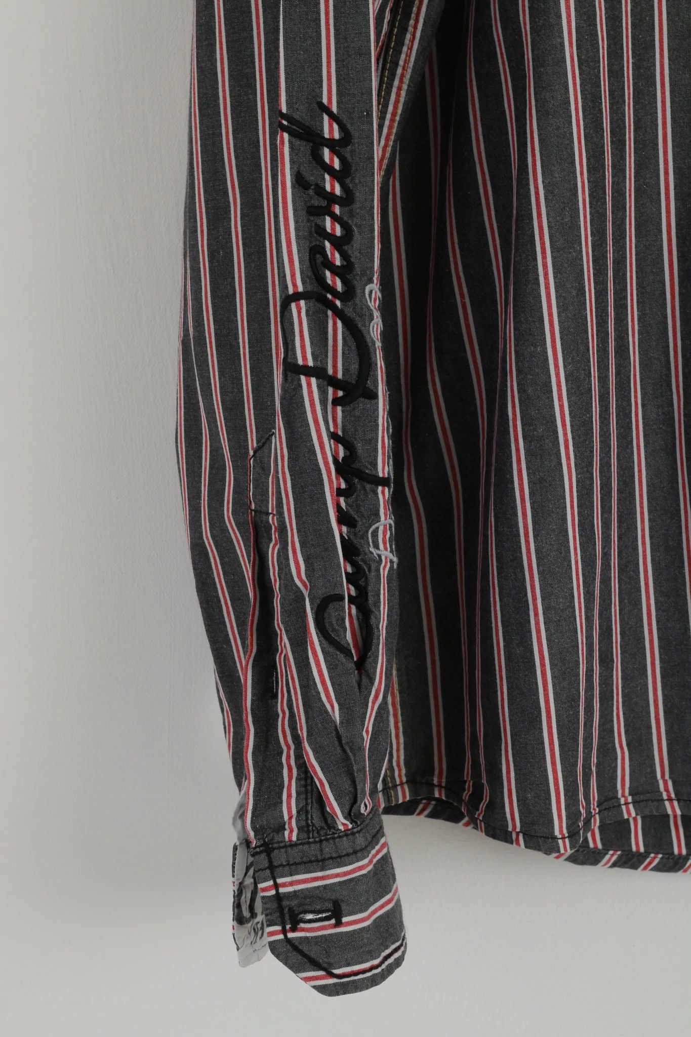 Camp David Camp David Men 3XL Casual Shirt Grey Striped Discover 3938 Size US XXL / EU 58 / 5 - 3 Thumbnail