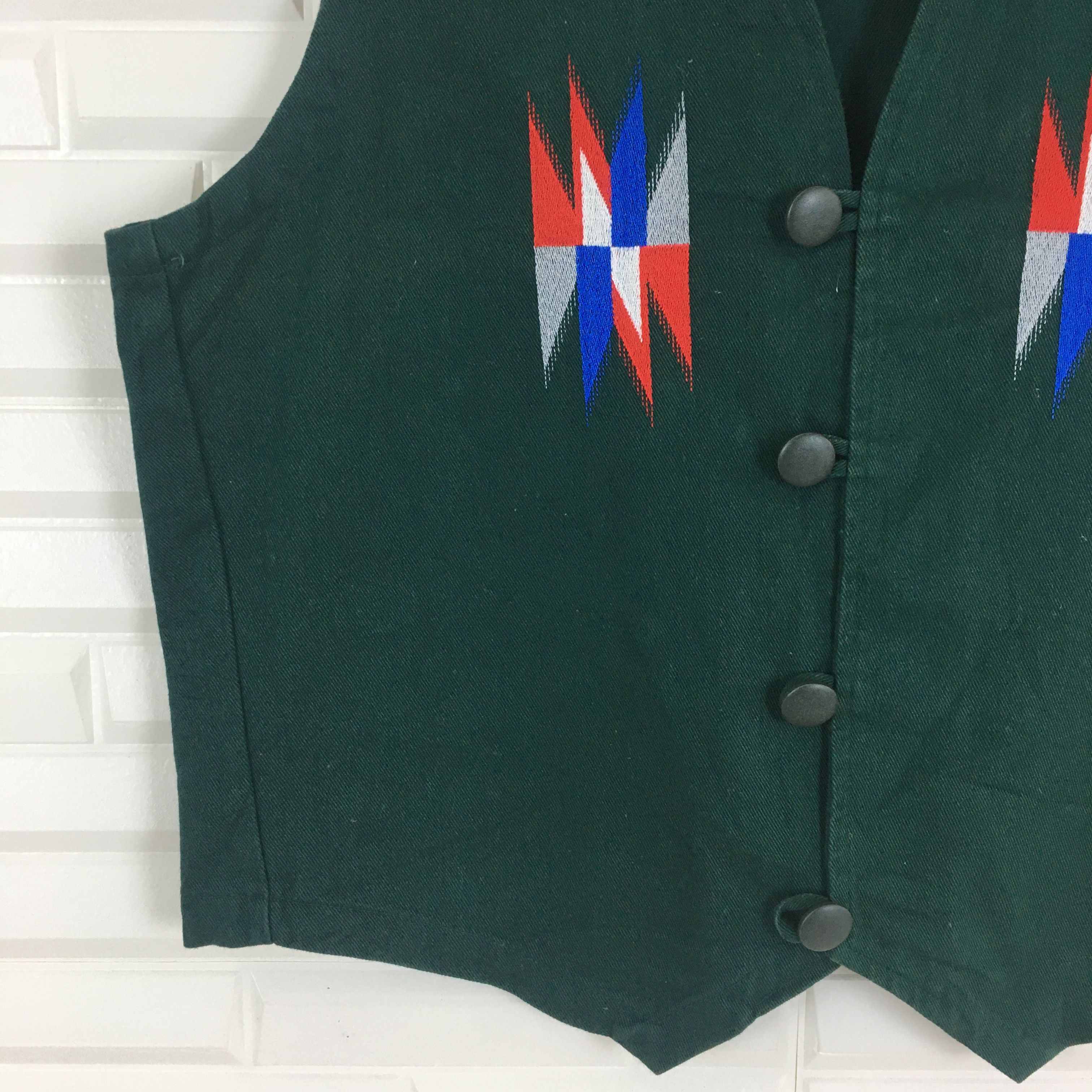Japanese Brand × Native Japanese Native Navajo Green Vest Size US S / EU 44-46 / 1 - 2 Thumbnail